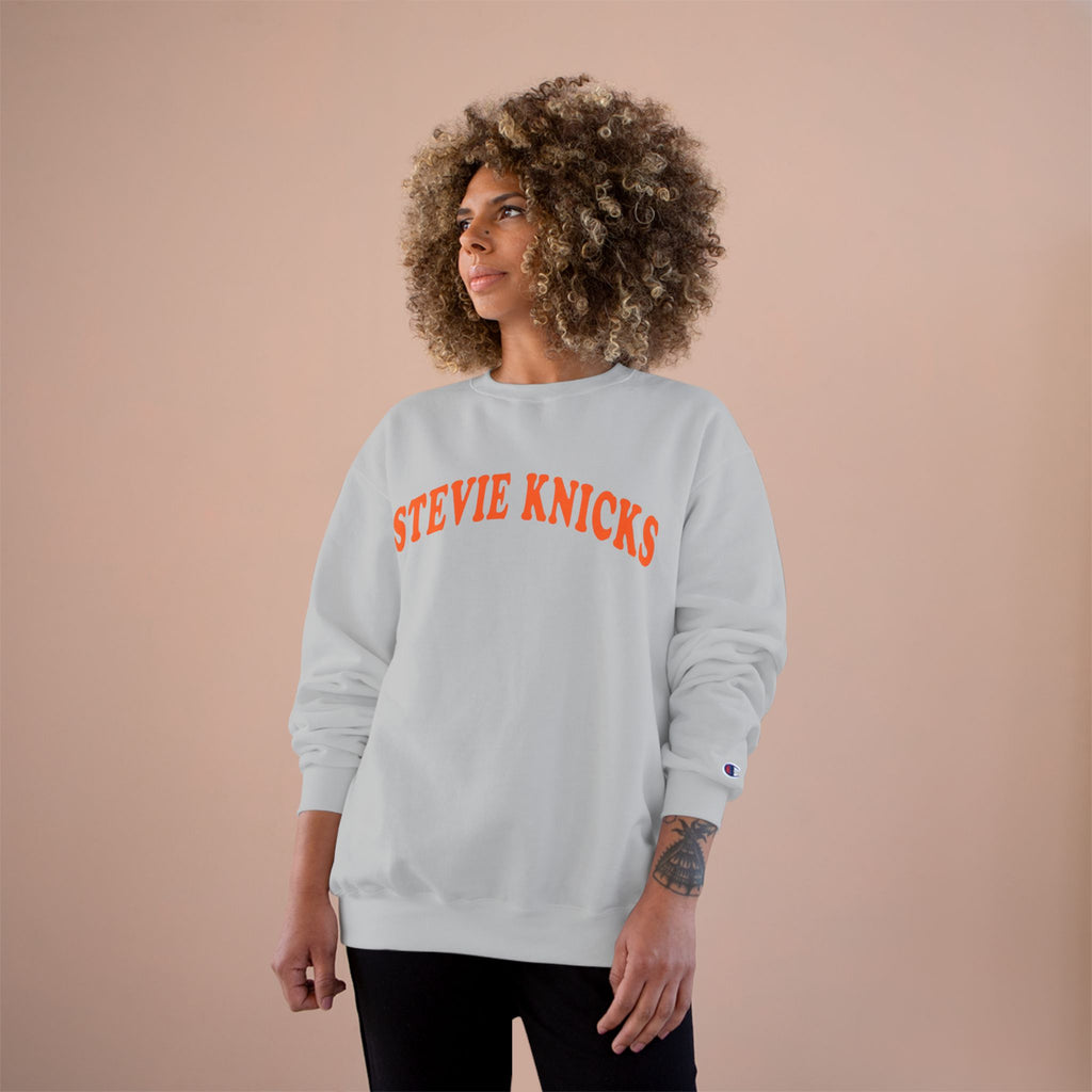 Stevie Knicks Champion Crewneck Sweatshirt | Viral NBA Knicks Swiftie Squad Sweatshirt