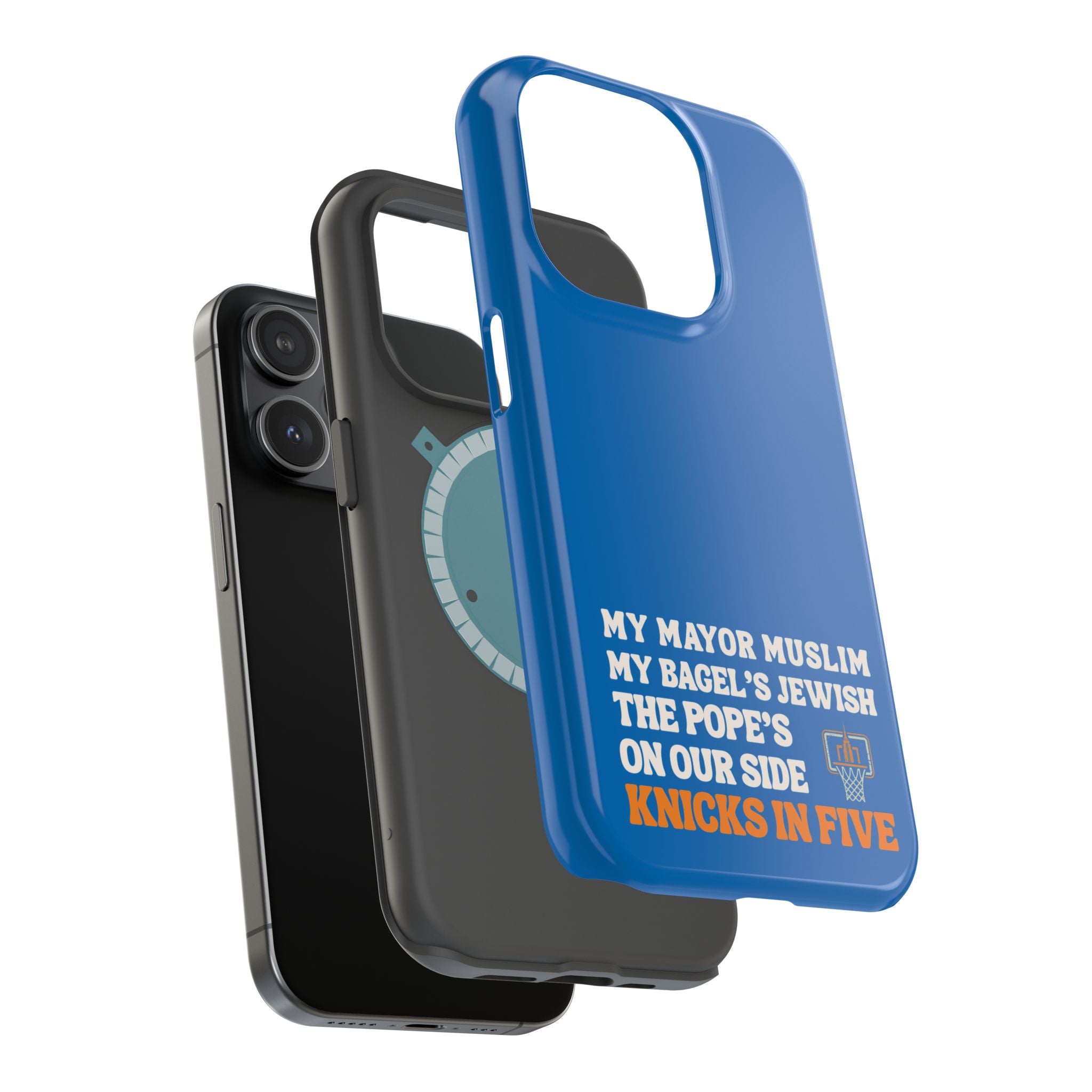 My Mayor Muslim MagSafe iPhone Case | My Bagel's Jewish The Pope's On Our Side Knicks In Five 2026 Phone Case