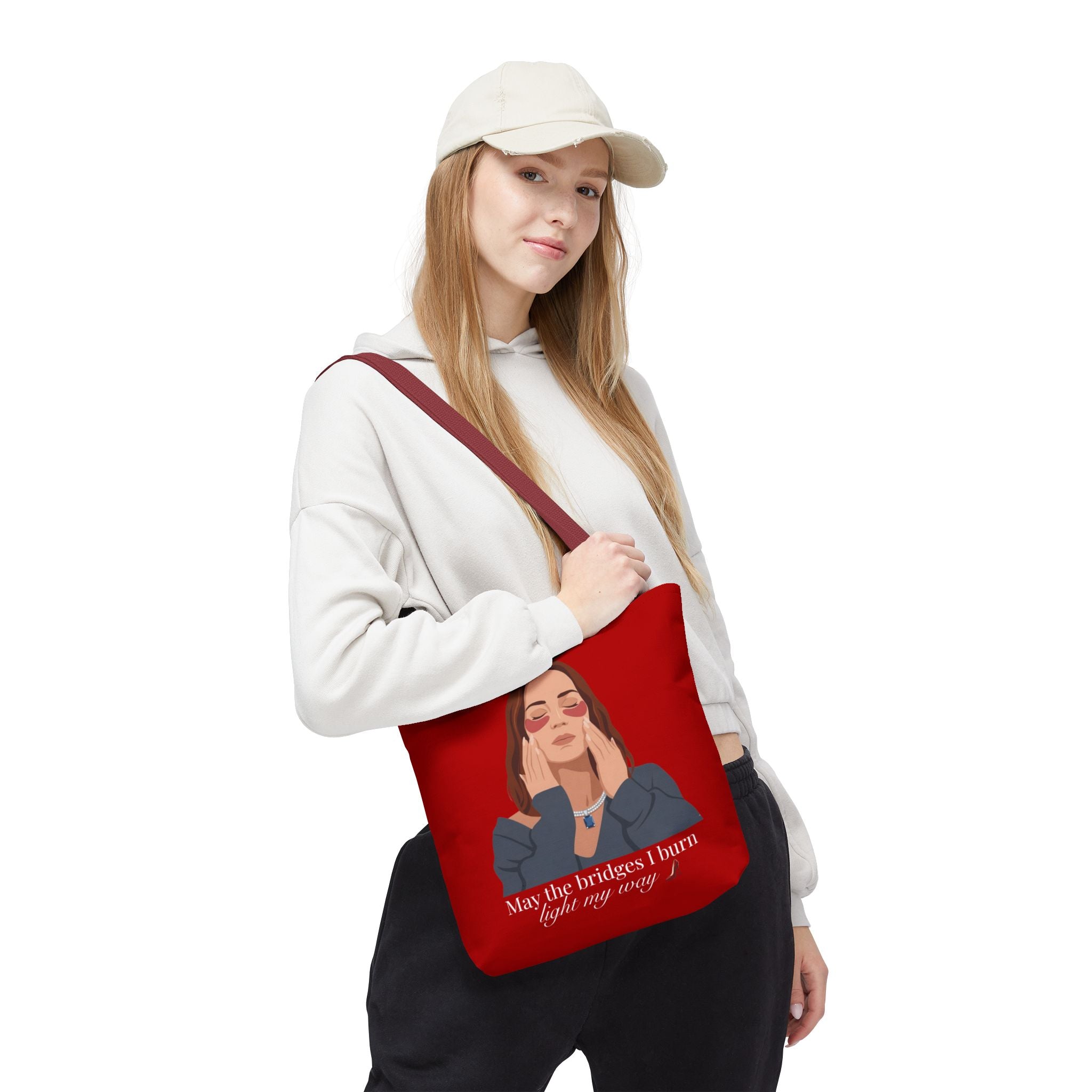 "May the Bridges I Burn Light My Way" Tote - Red | Devil Wears Prada Inspired