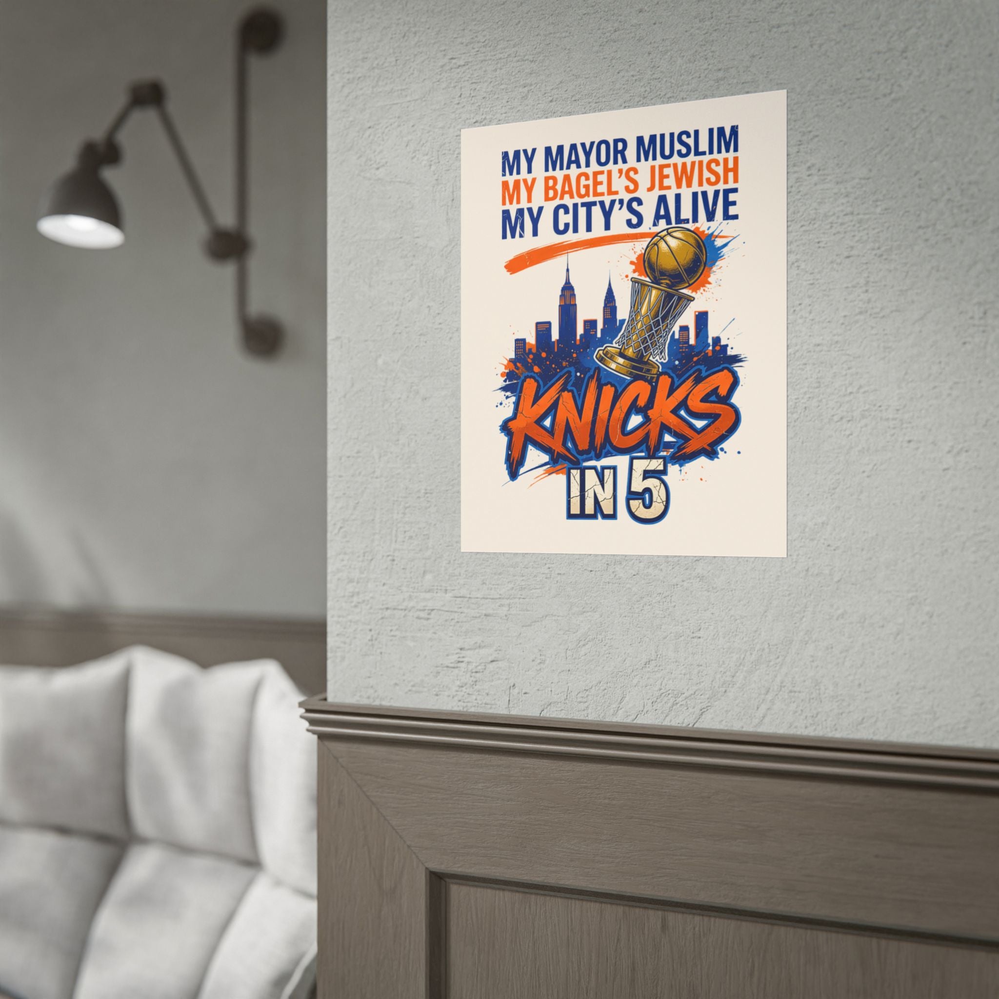 Knicks In 5 Champions Poster | My Mayor Muslim My Bagel's Jewish