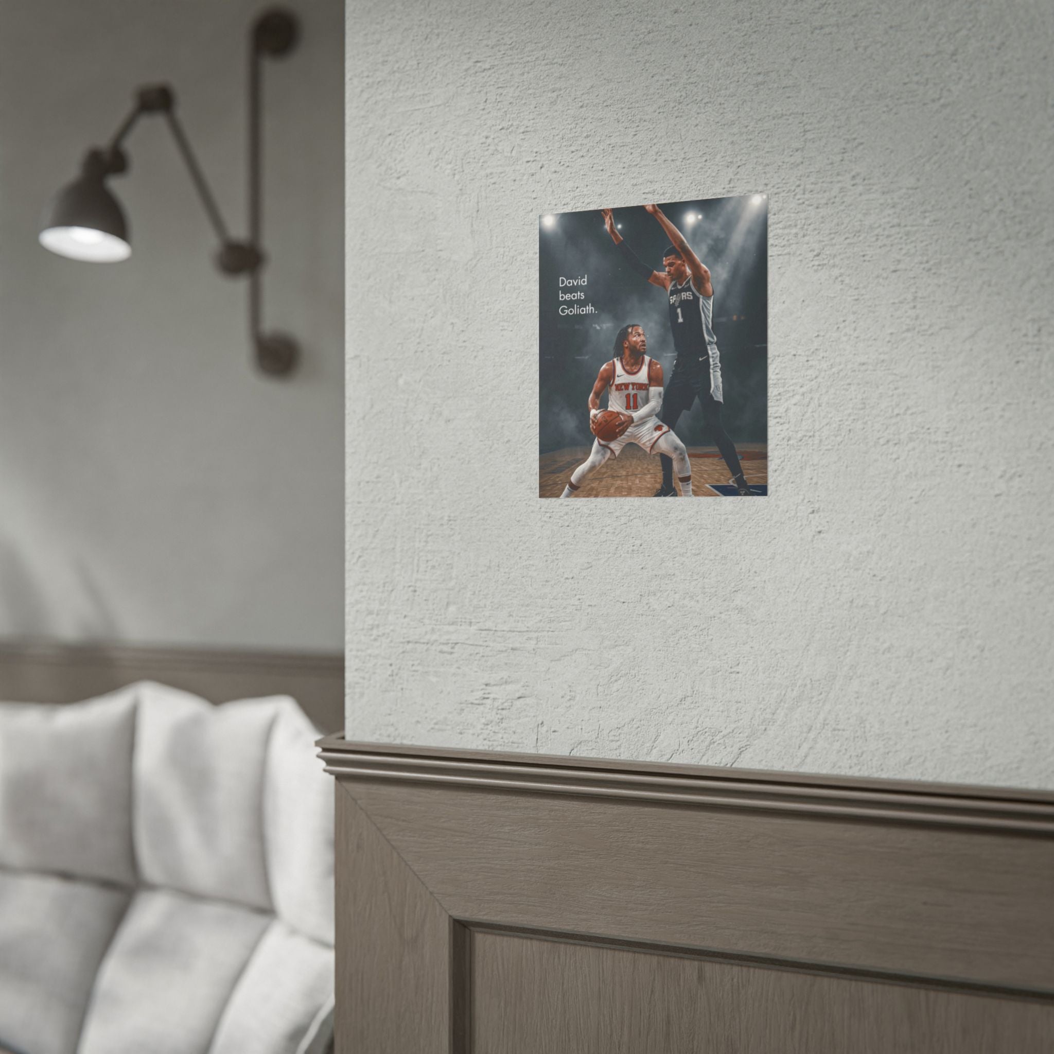 Knicks David Beats Goliath Poster | Jalen Brunson Wall Art