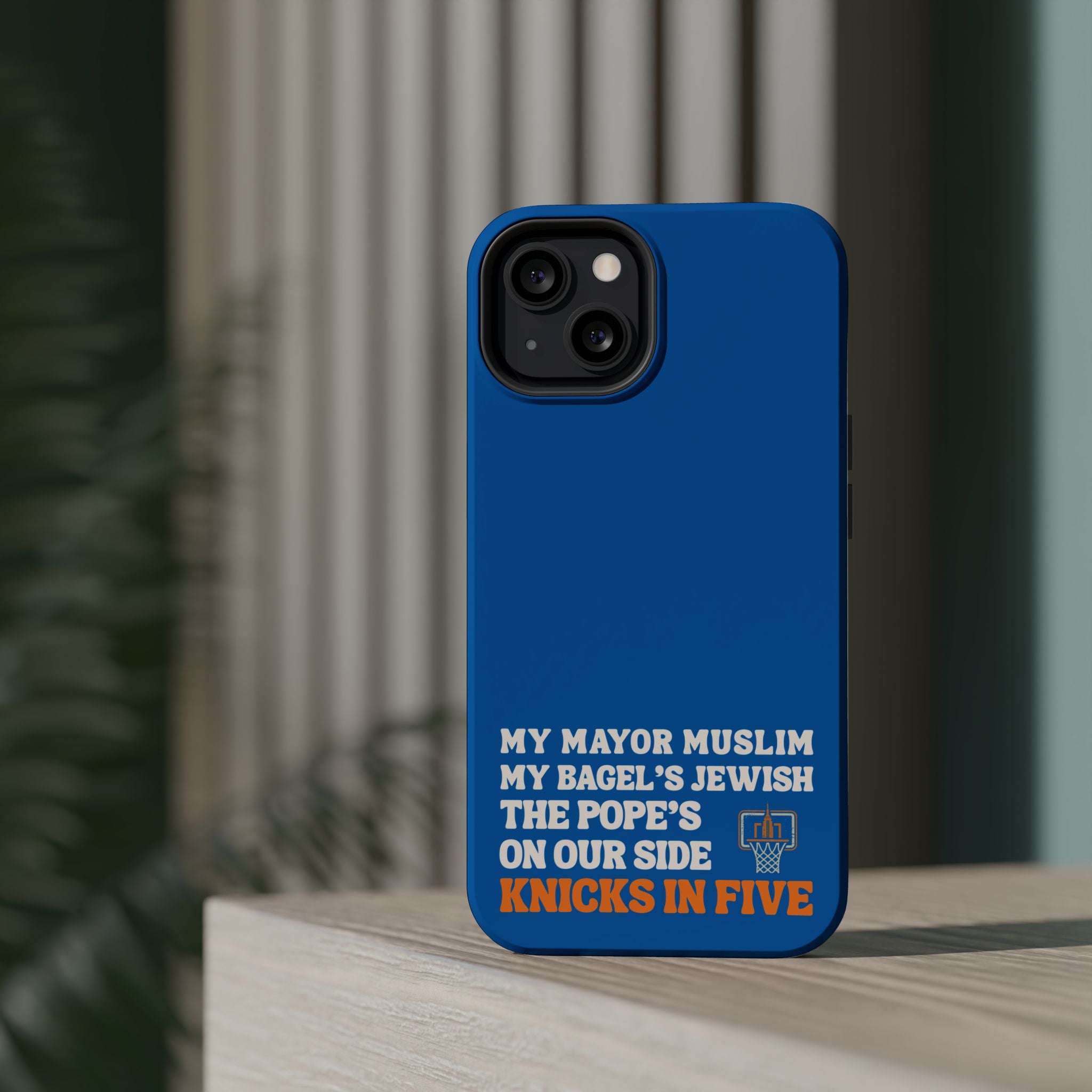 My Mayor Muslim MagSafe iPhone Case | My Bagel's Jewish The Pope's On Our Side Knicks In Five 2026 Phone Case