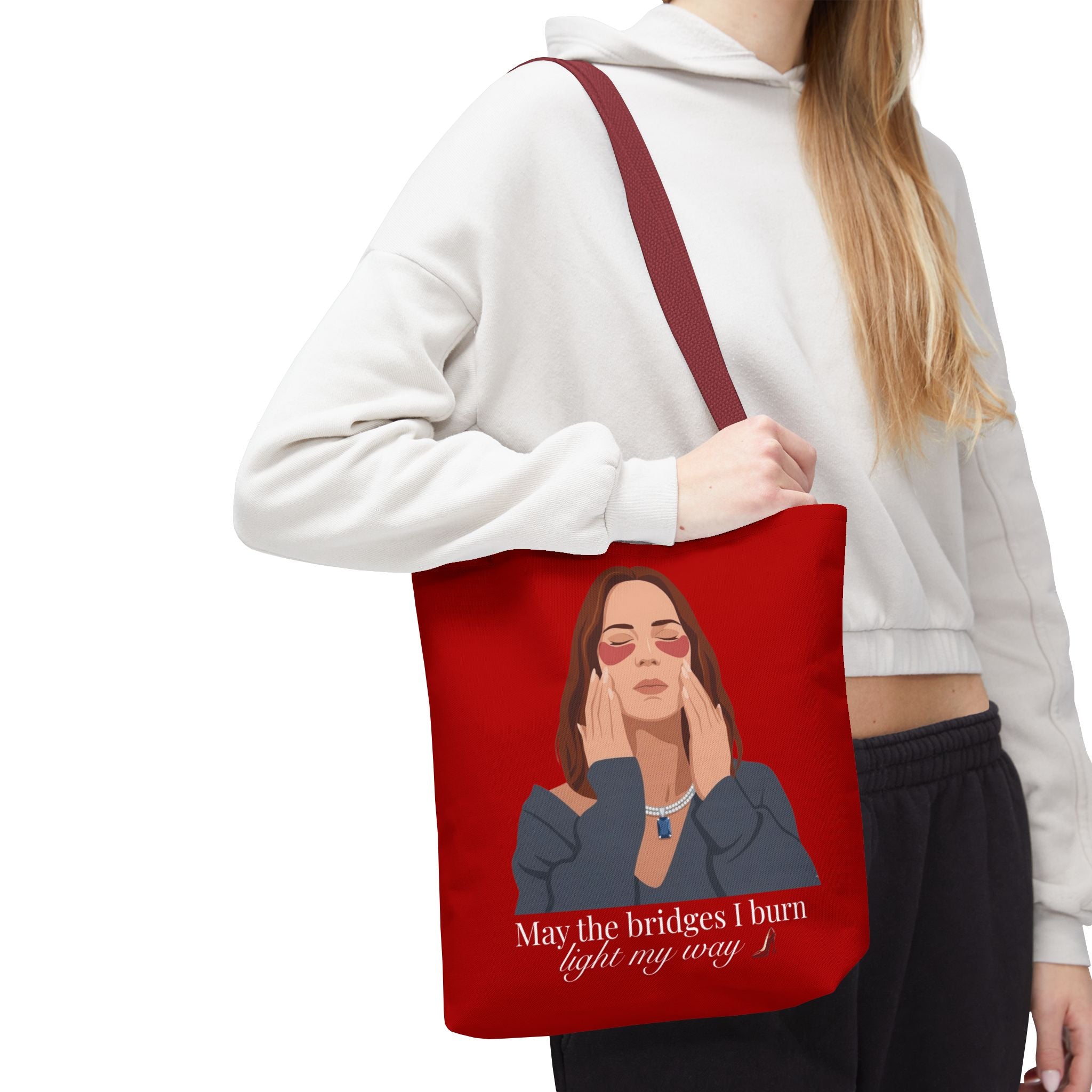 "May the Bridges I Burn Light My Way" Tote - Red | Devil Wears Prada Inspired