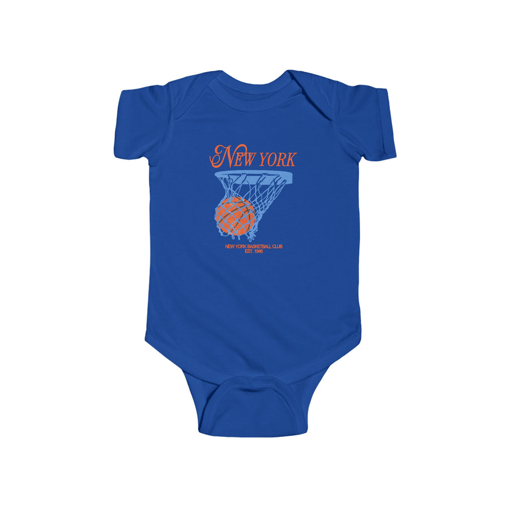 Retro New York Basketball Knicks Baby Bodysuit
