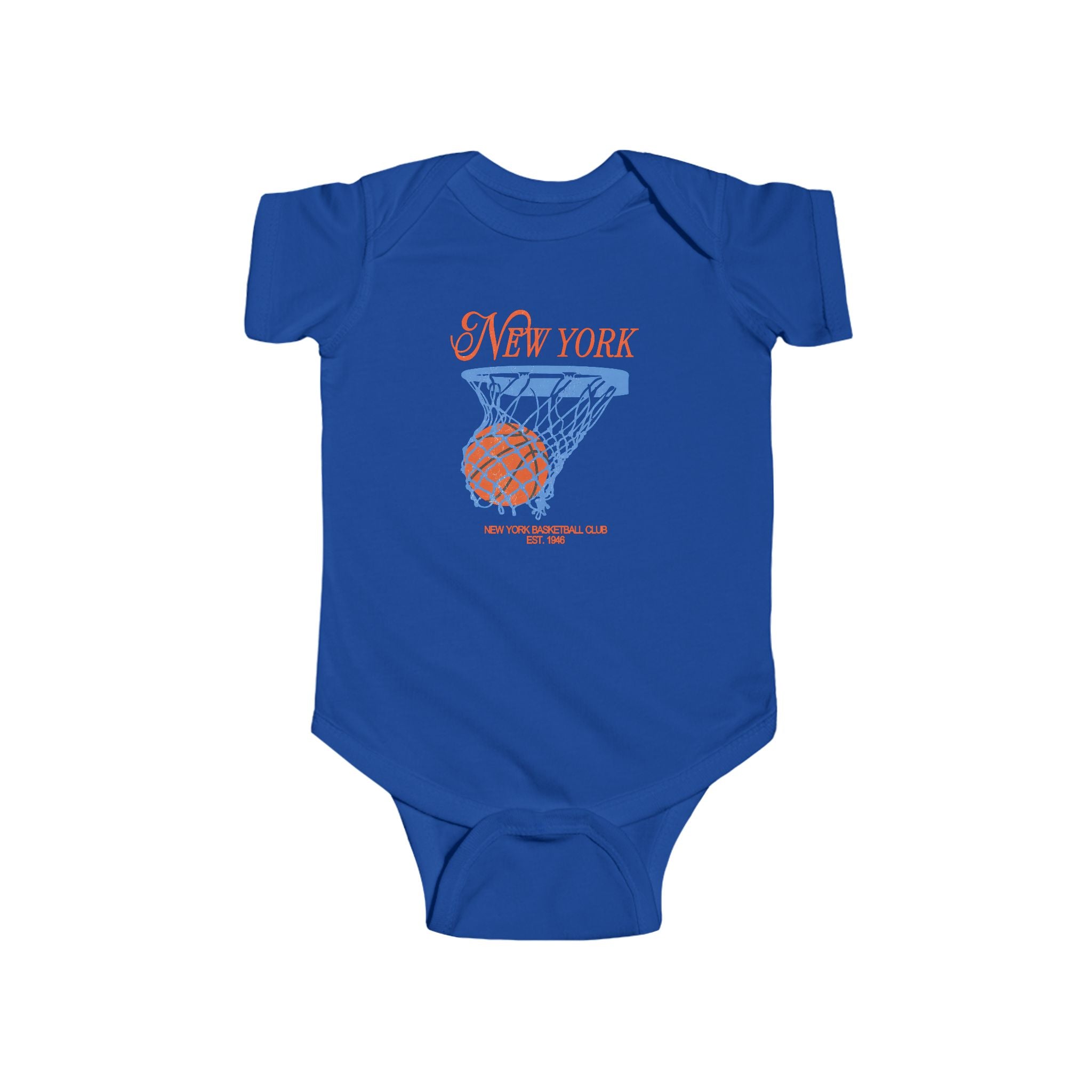 Retro New York Basketball Knicks Baby Bodysuit