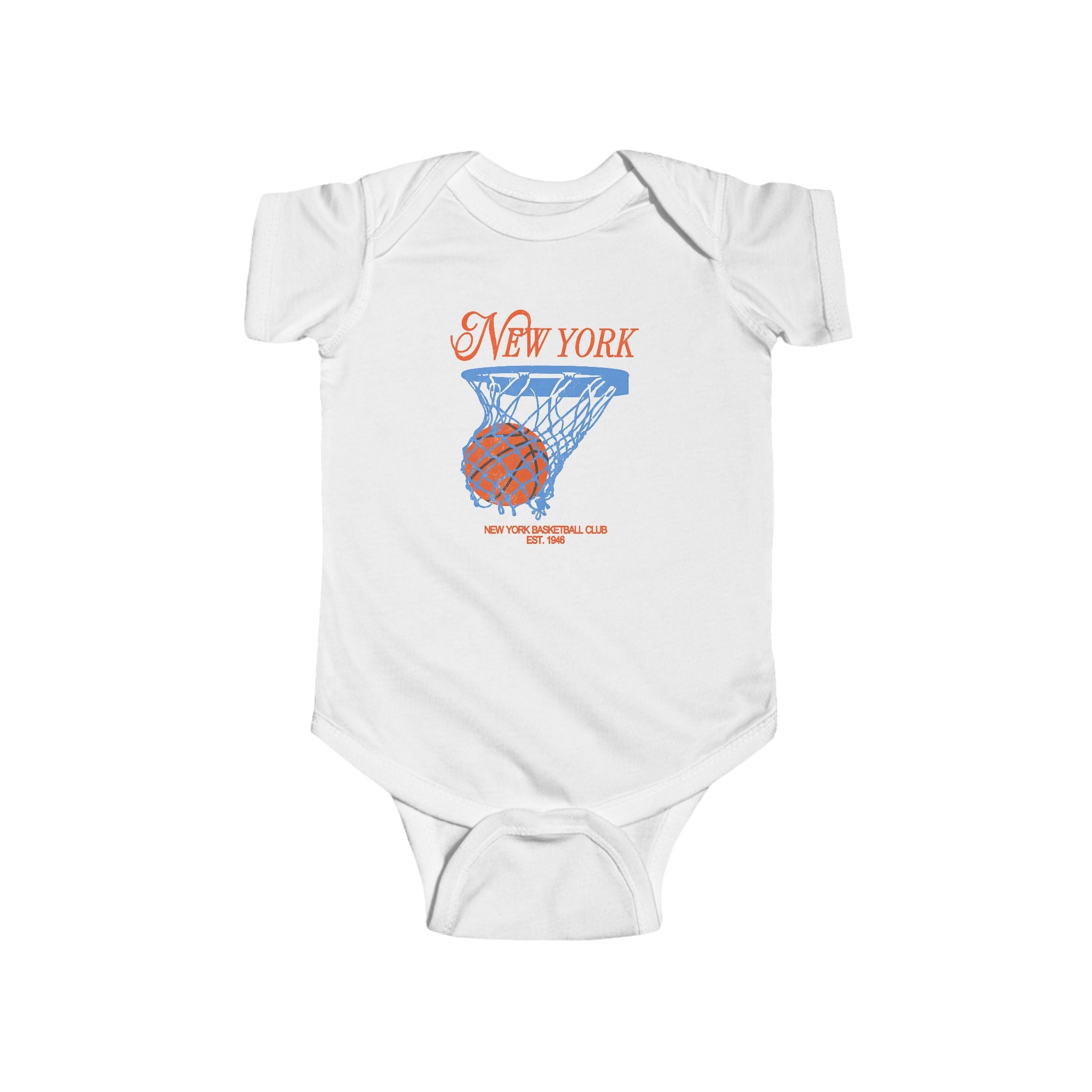 Retro New York Basketball Knicks Baby Bodysuit
