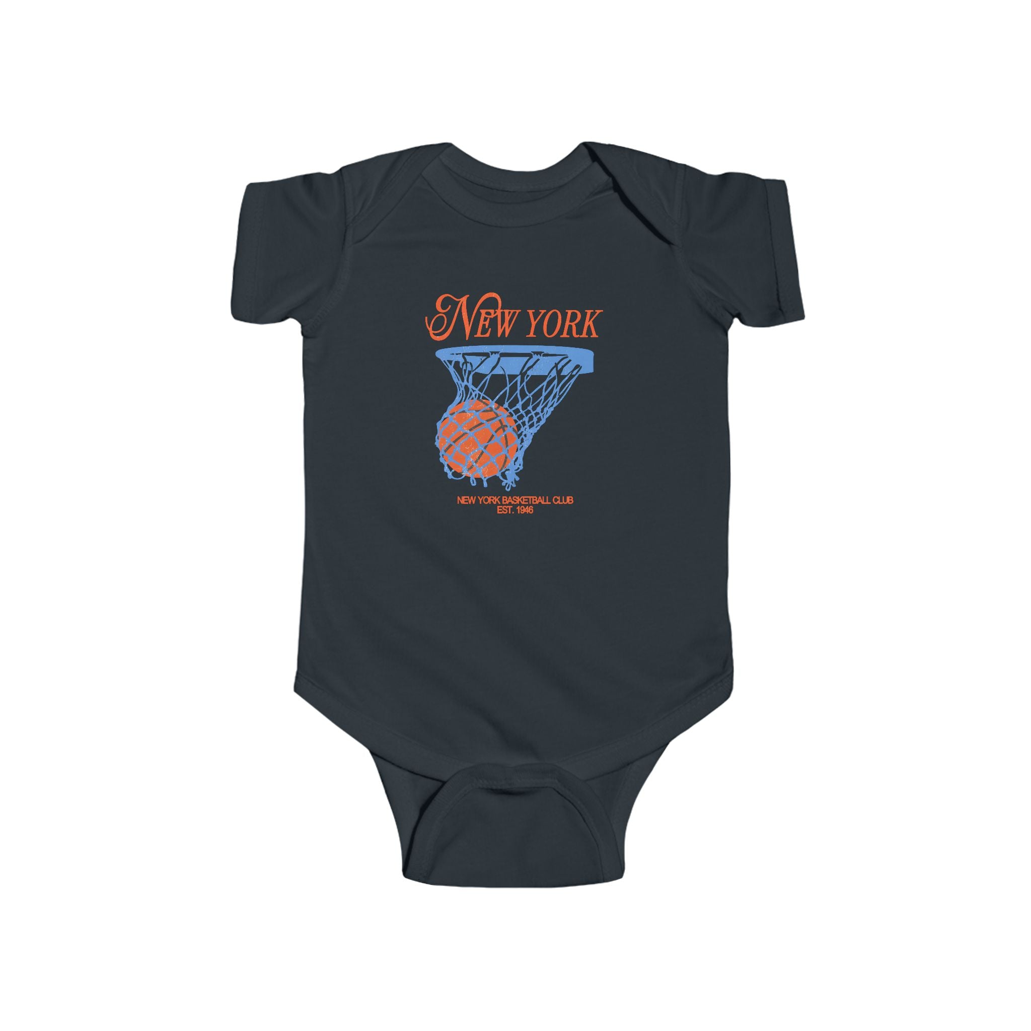 Retro New York Basketball Knicks Baby Bodysuit