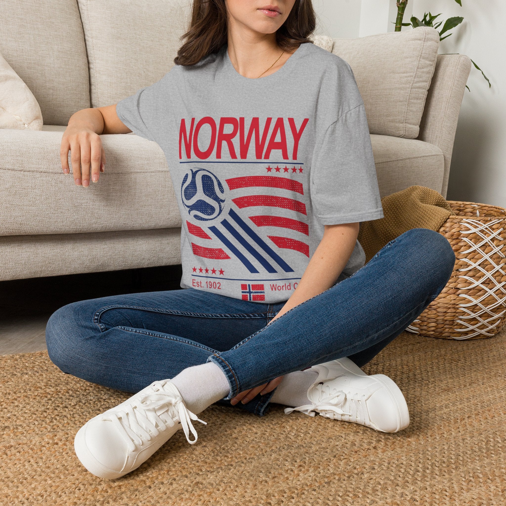 Norway Retro Football and World Cup Shirt - Gildan Softstyle