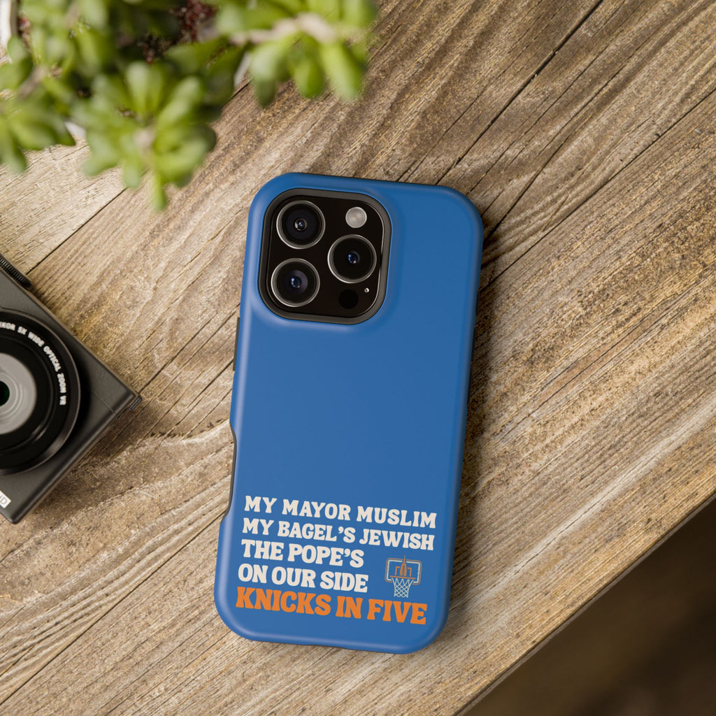 My Mayor Muslim MagSafe iPhone Case | My Bagel's Jewish The Pope's On Our Side Knicks In Five 2026 Phone Case