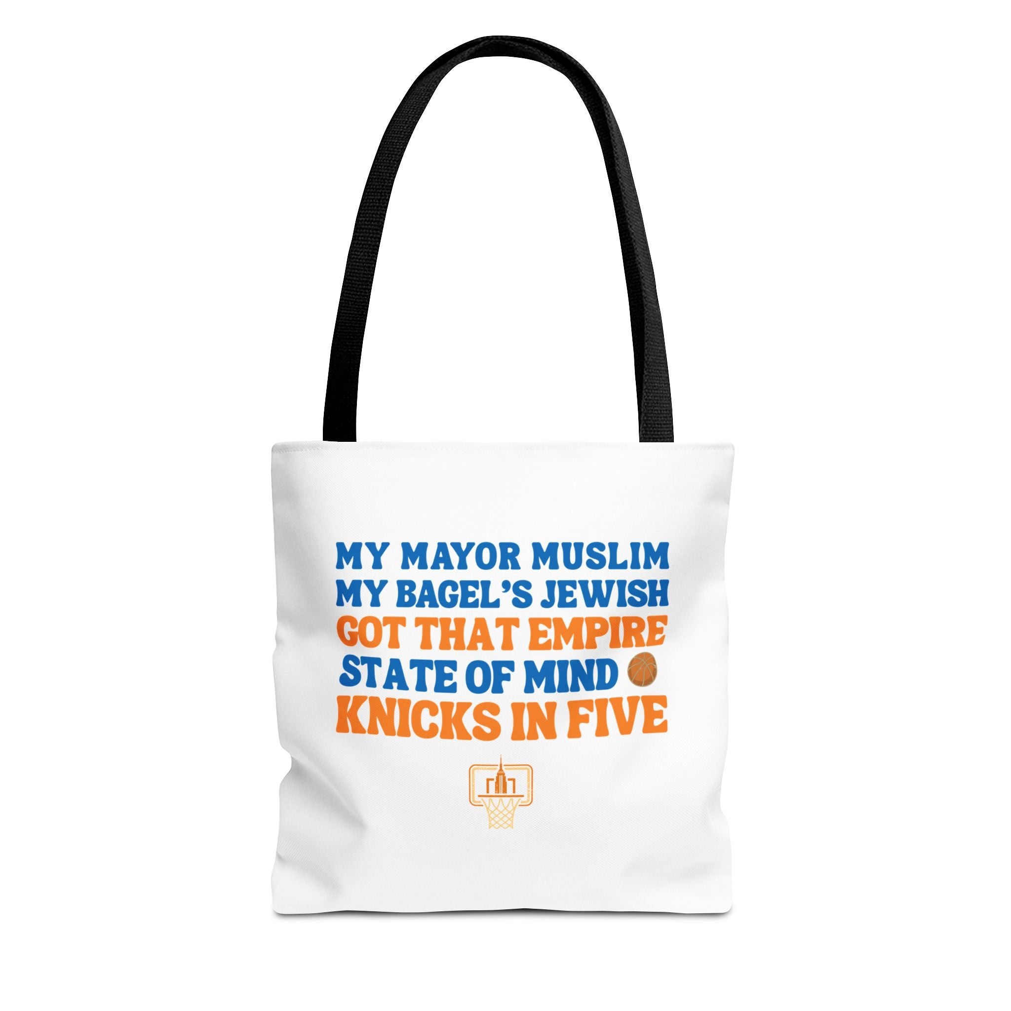 My Mayor Muslim Knicks In Five Tote Bag | NY Knicks Championship 2026 Fan-Art | Basketball Gift