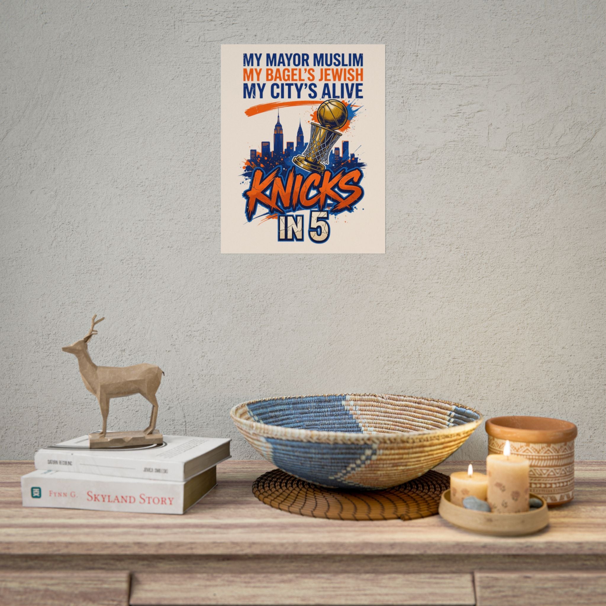 Knicks In 5 Champions Poster | My Mayor Muslim My Bagel's Jewish