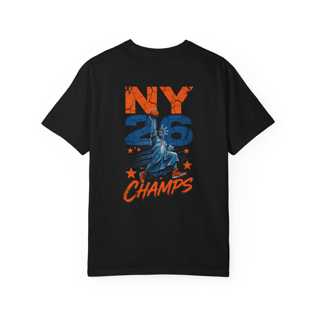 Knicks David Beats Goliath T-Shirt | 2026 NBA Champs Lady Liberty Shirt