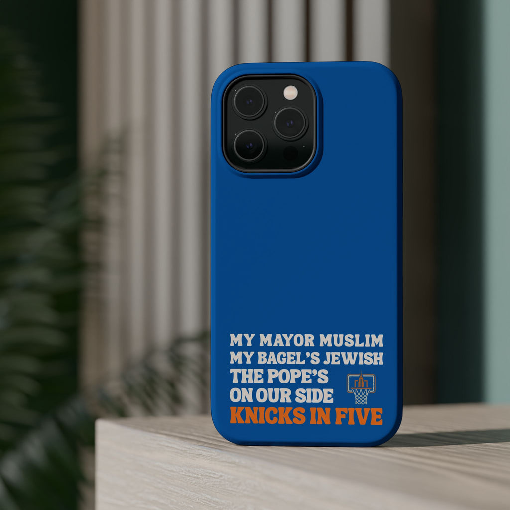 My Mayor Muslim MagSafe iPhone Case | My Bagel's Jewish The Pope's On Our Side Knicks In Five 2026 Phone Case