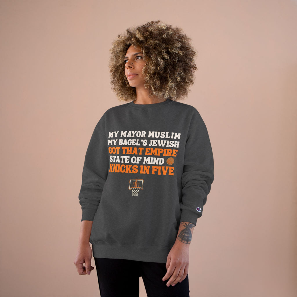 My Mayor Muslim Knicks In Five Champion Sweatshirt | NY Knicks Championship Fan Crewneck | Empire State of Mind Basketball Sweater Gift