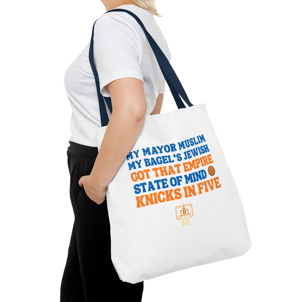 My Mayor Muslim Knicks In Five Tote Bag | NY Knicks Championship 2026 Fan-Art | Basketball Gift