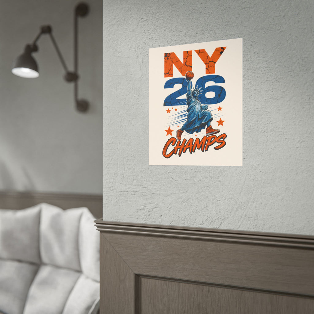 Knicks Lady Liberty 2026 Champions Poster