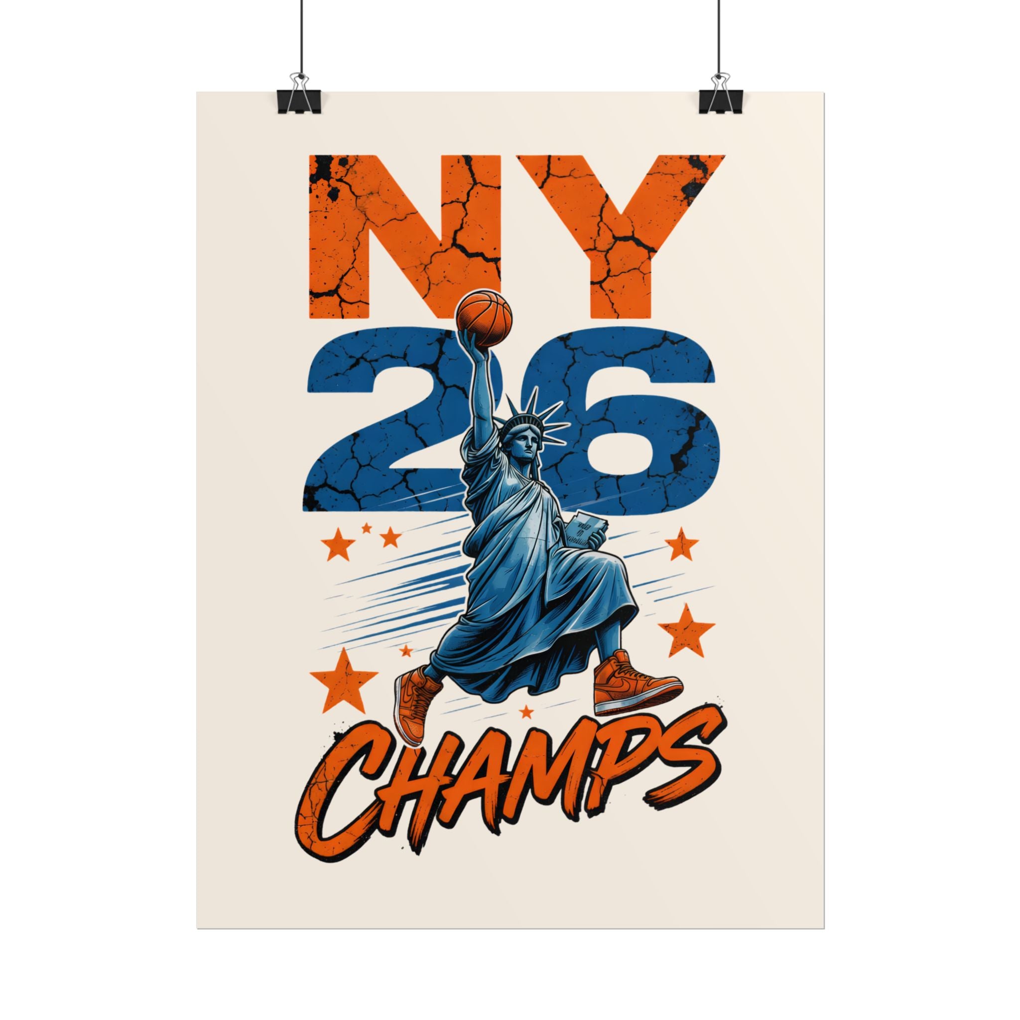 Knicks Lady Liberty 2026 Champions Poster