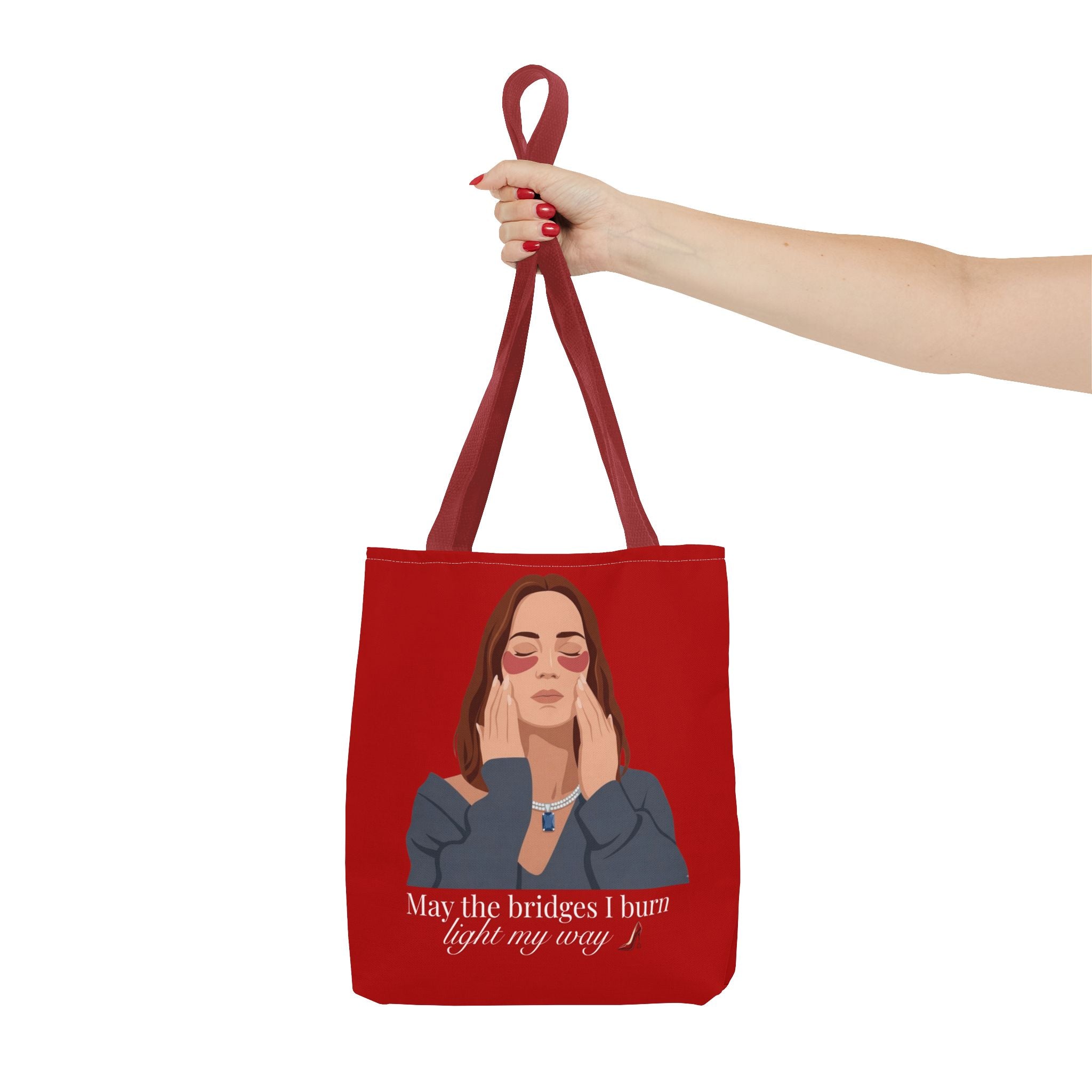 "May the Bridges I Burn Light My Way" Tote - Red | Devil Wears Prada Inspired