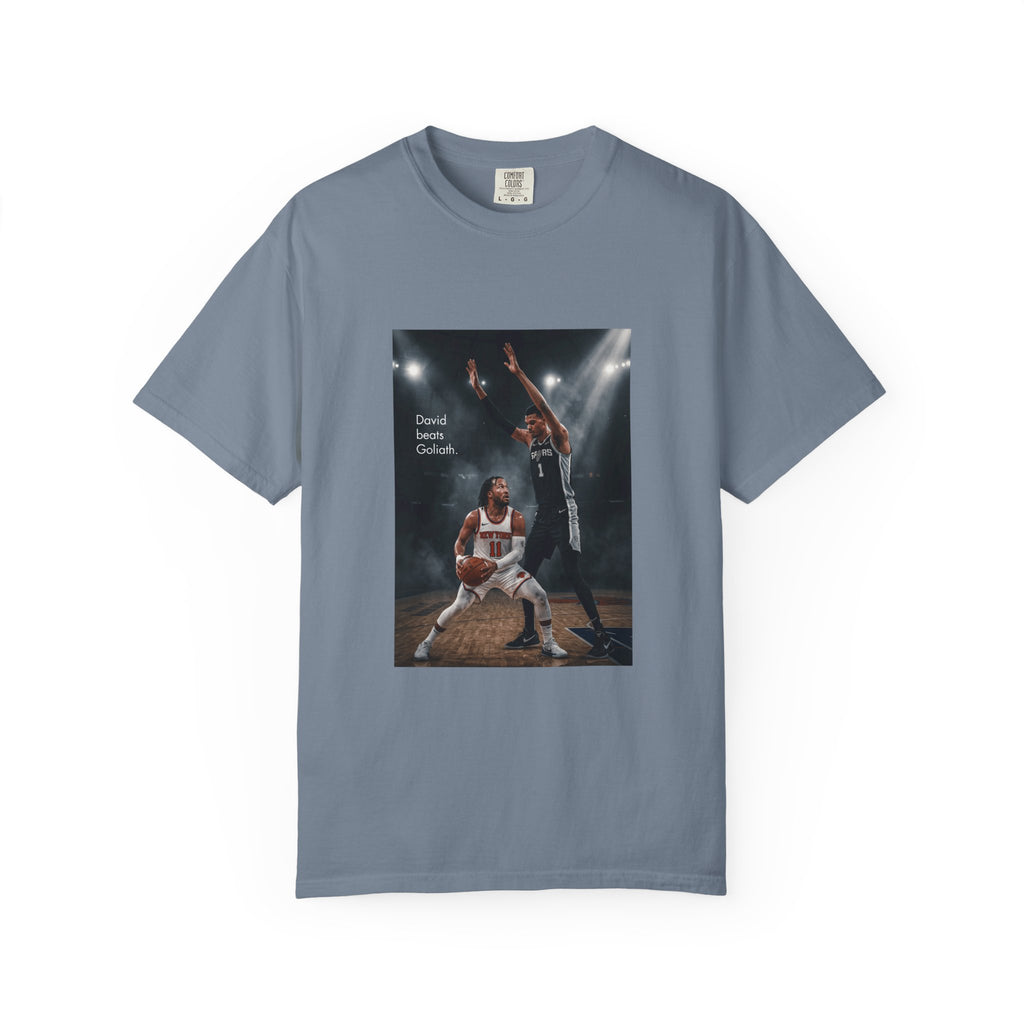 Knicks David Beats Goliath T-Shirt | 2026 NBA Champs Lady Liberty Shirt