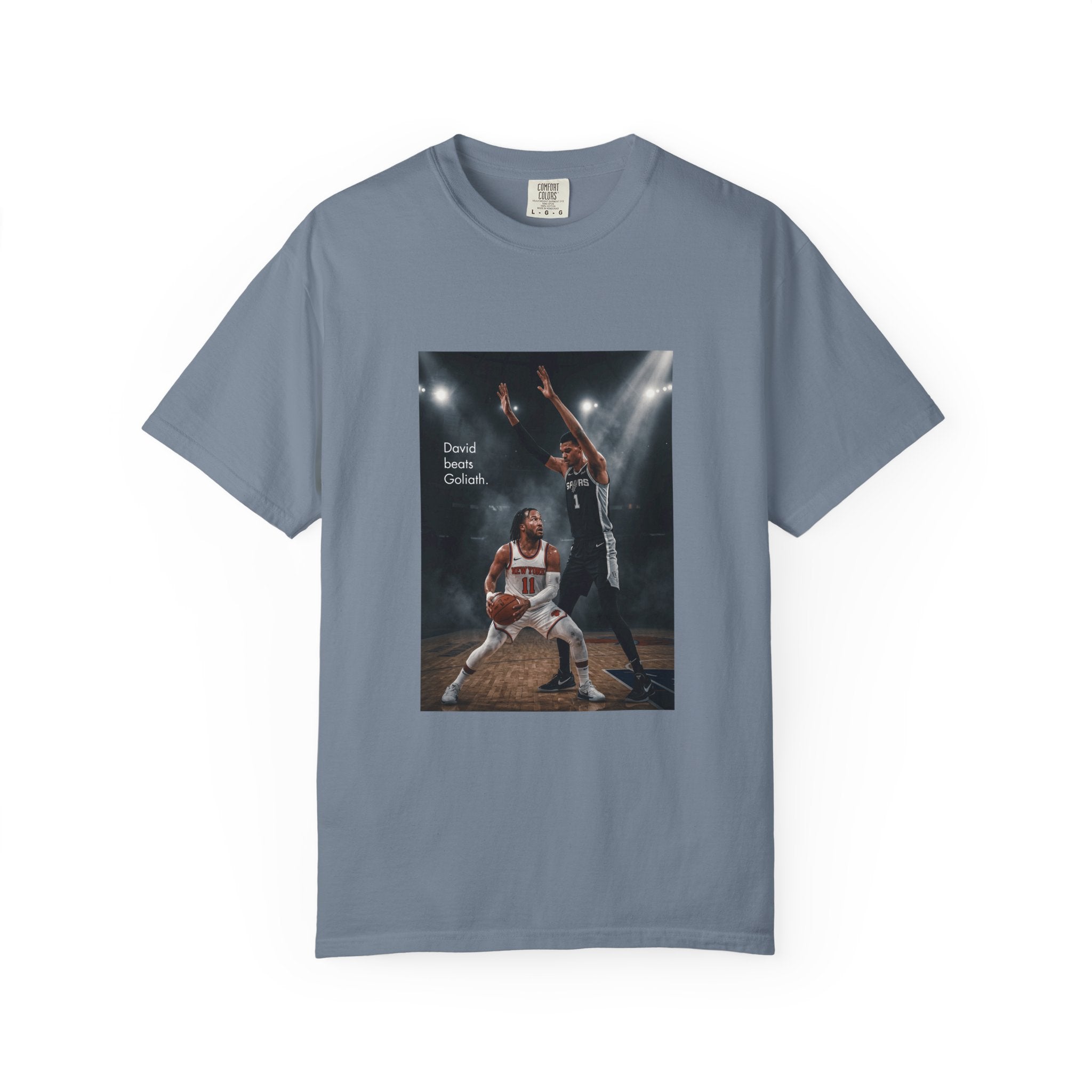 Knicks David Beats Goliath T-Shirt | 2026 NBA Champs Lady Liberty Shirt