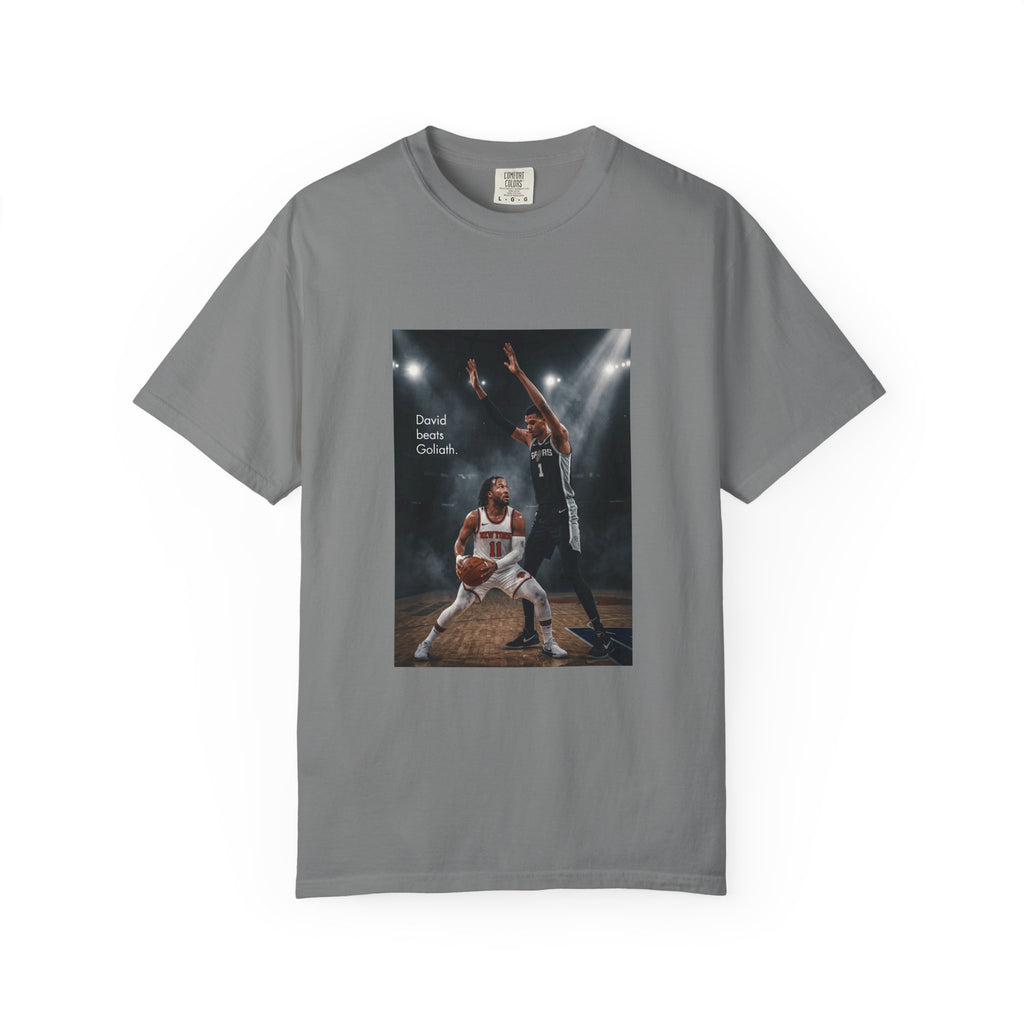 Knicks David Beats Goliath T-Shirt | 2026 NBA Champs Lady Liberty Shirt