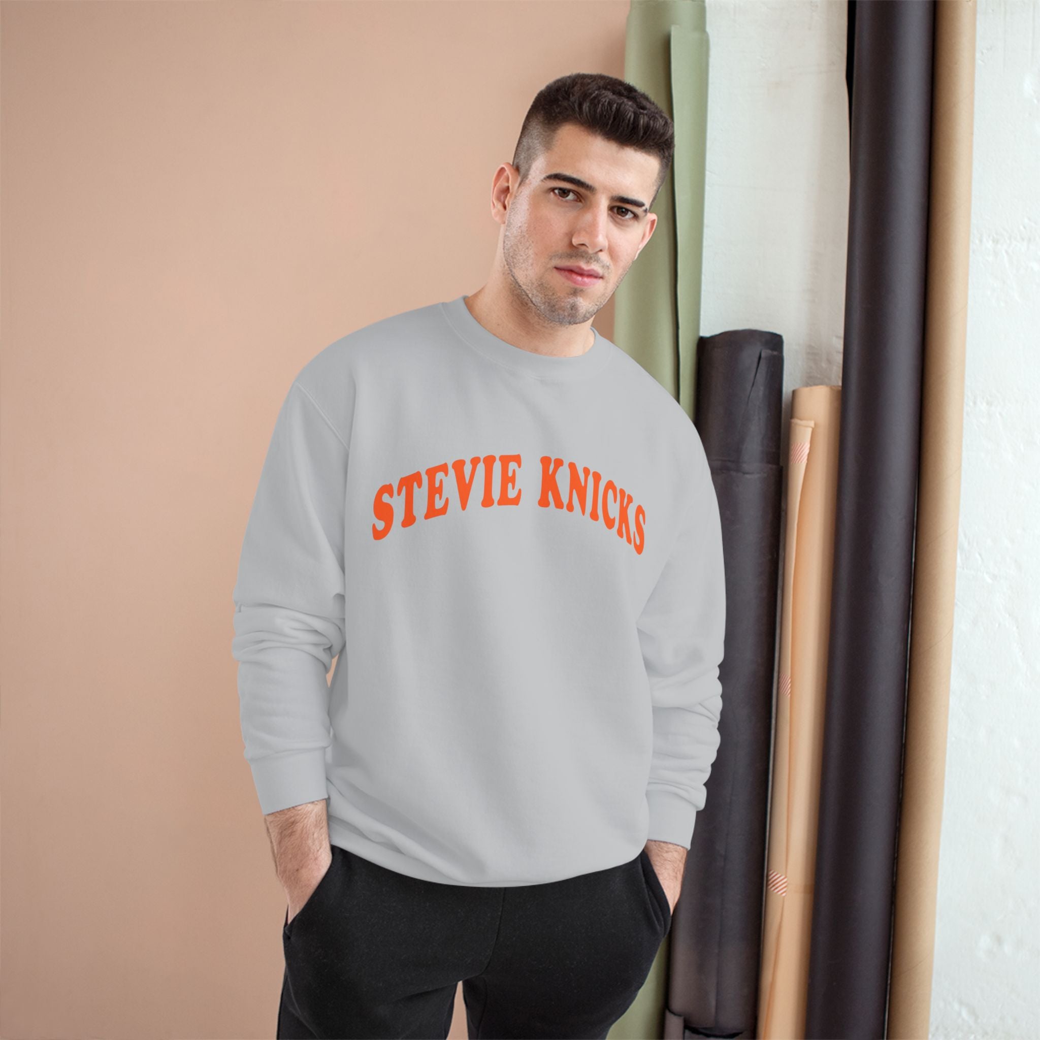 Stevie Knicks Champion Crewneck Sweatshirt | Viral NBA Knicks Swiftie Squad Sweatshirt