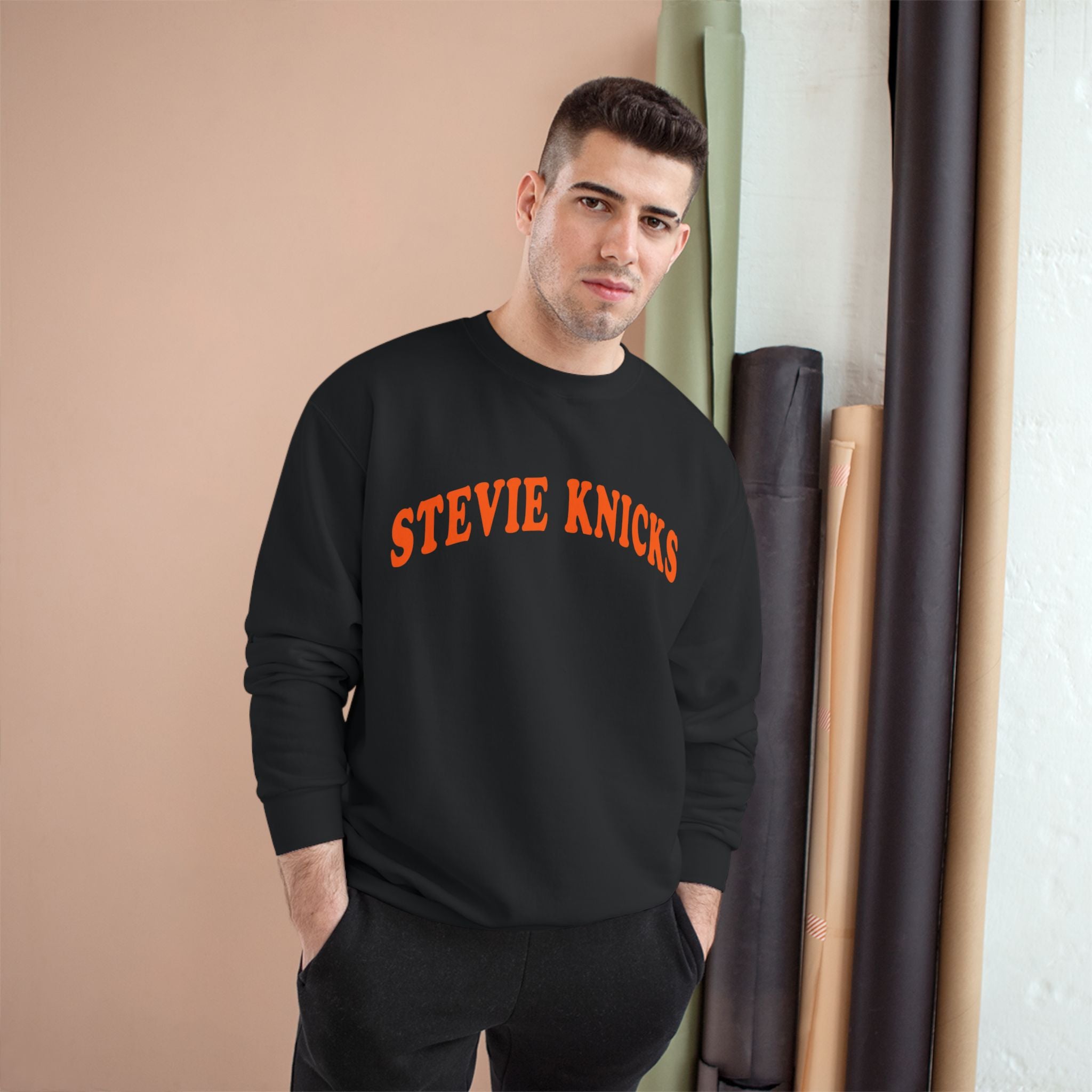 Stevie Knicks Champion Crewneck Sweatshirt | Viral NBA Knicks Swiftie Squad Sweatshirt