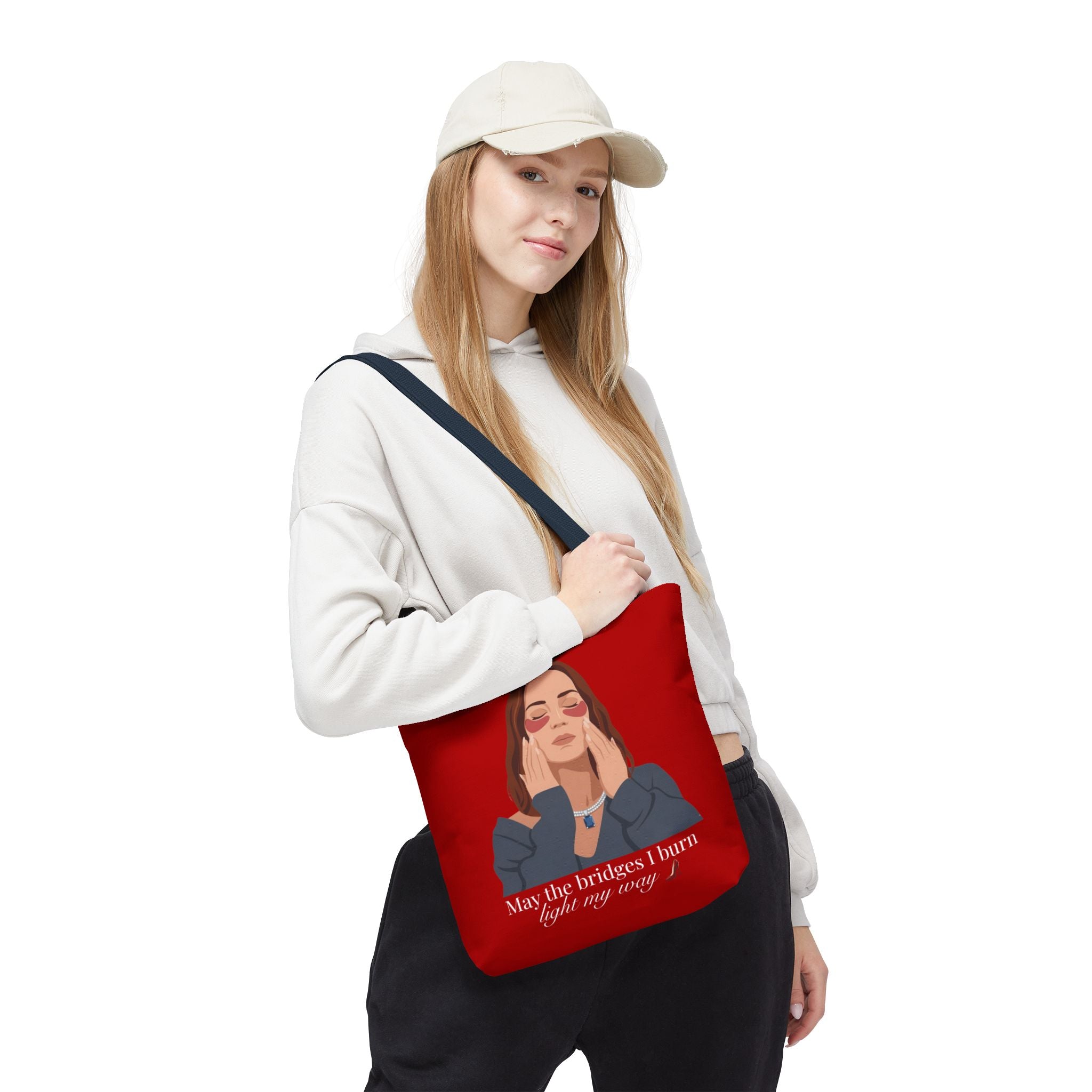 "May the Bridges I Burn Light My Way" Tote - Red | Devil Wears Prada Inspired