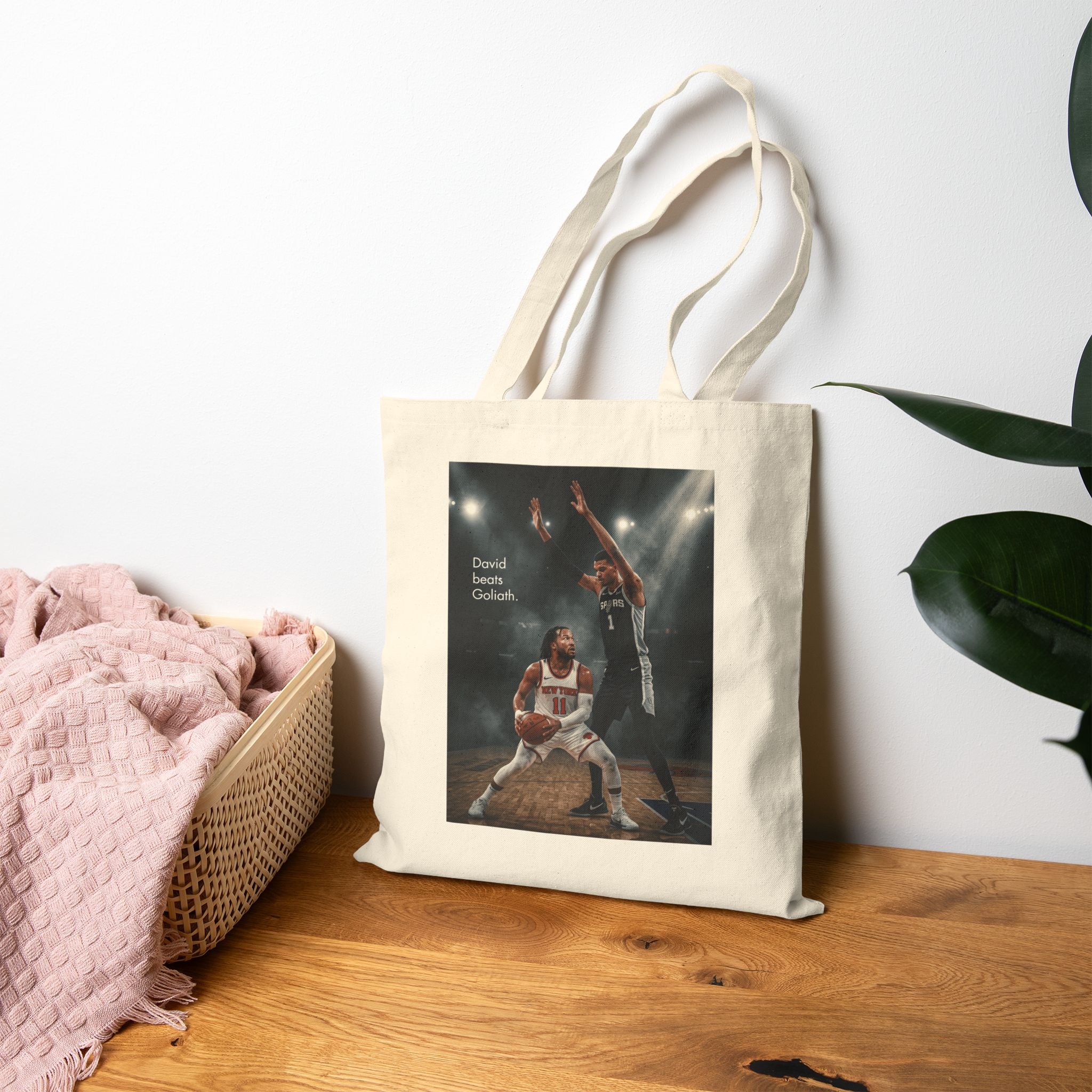 Knicks David Beats Goliath Tote Bag | 2026 NBA Champs