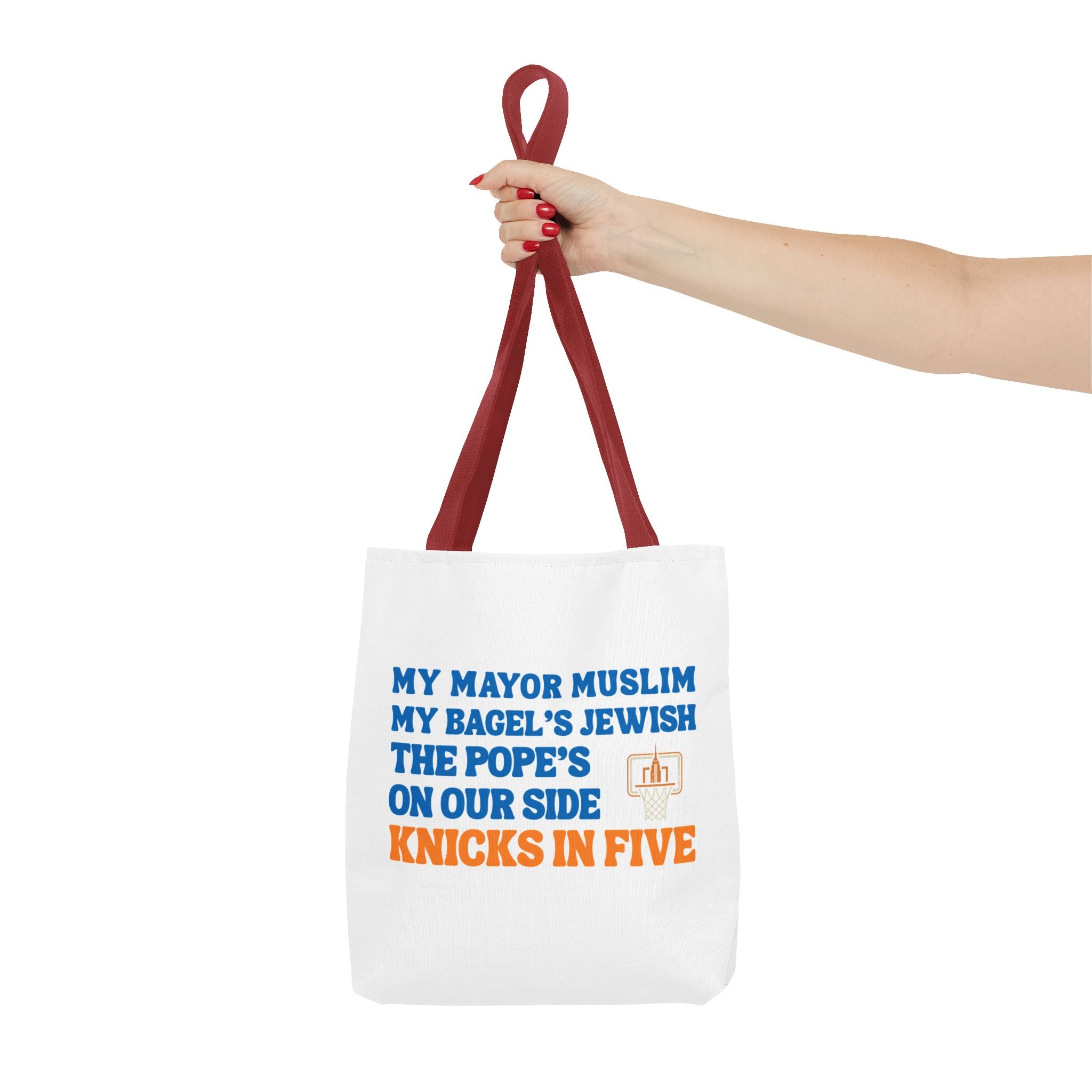 My Mayor Is Muslim My Bagel's Jewish The Pope Is On Our Side Knicks In Five Totebag | Knicks NBA Champions 2026 | New York City Parade