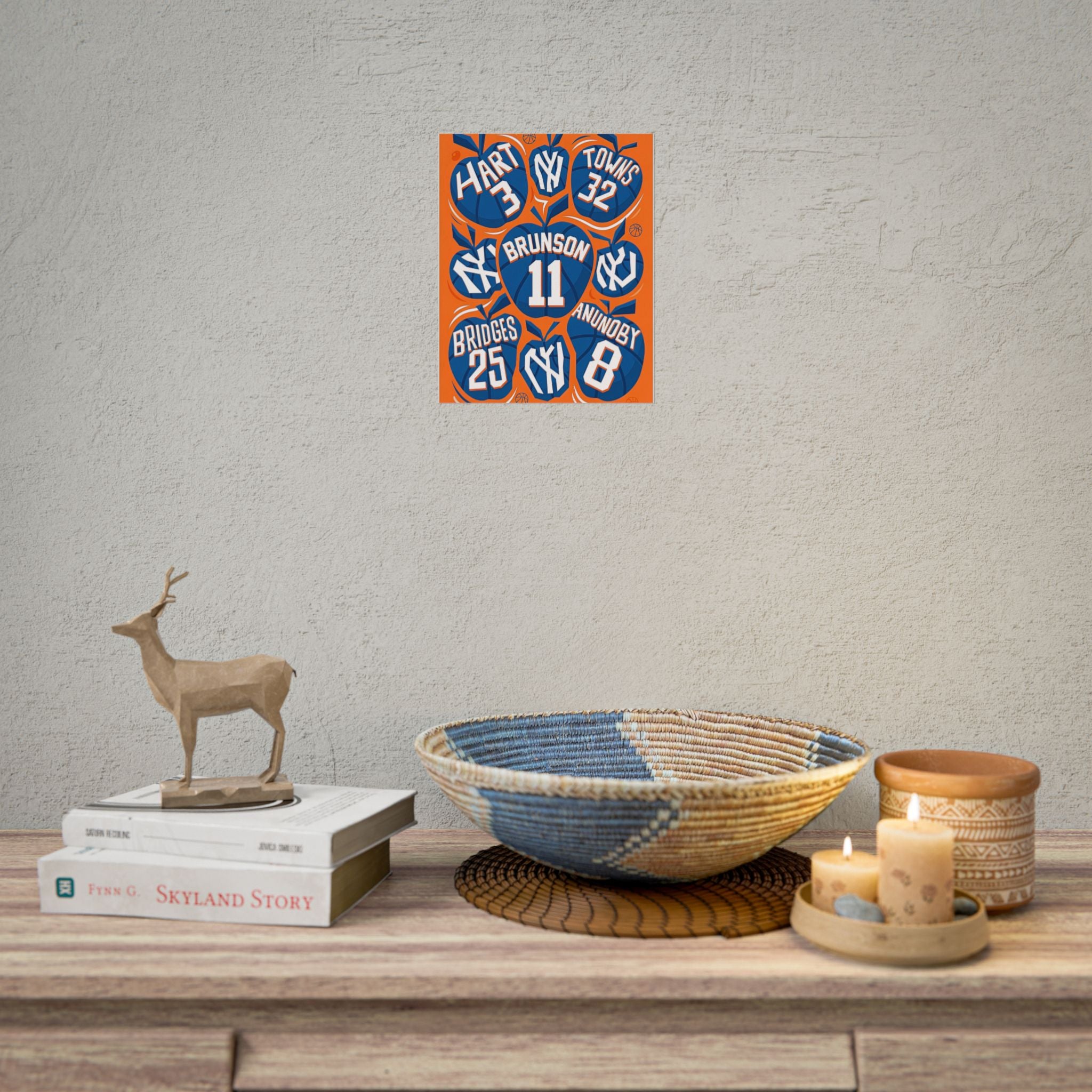 New York Knicks 2026 Championship Wall Art | Brunson and Team Retro Print