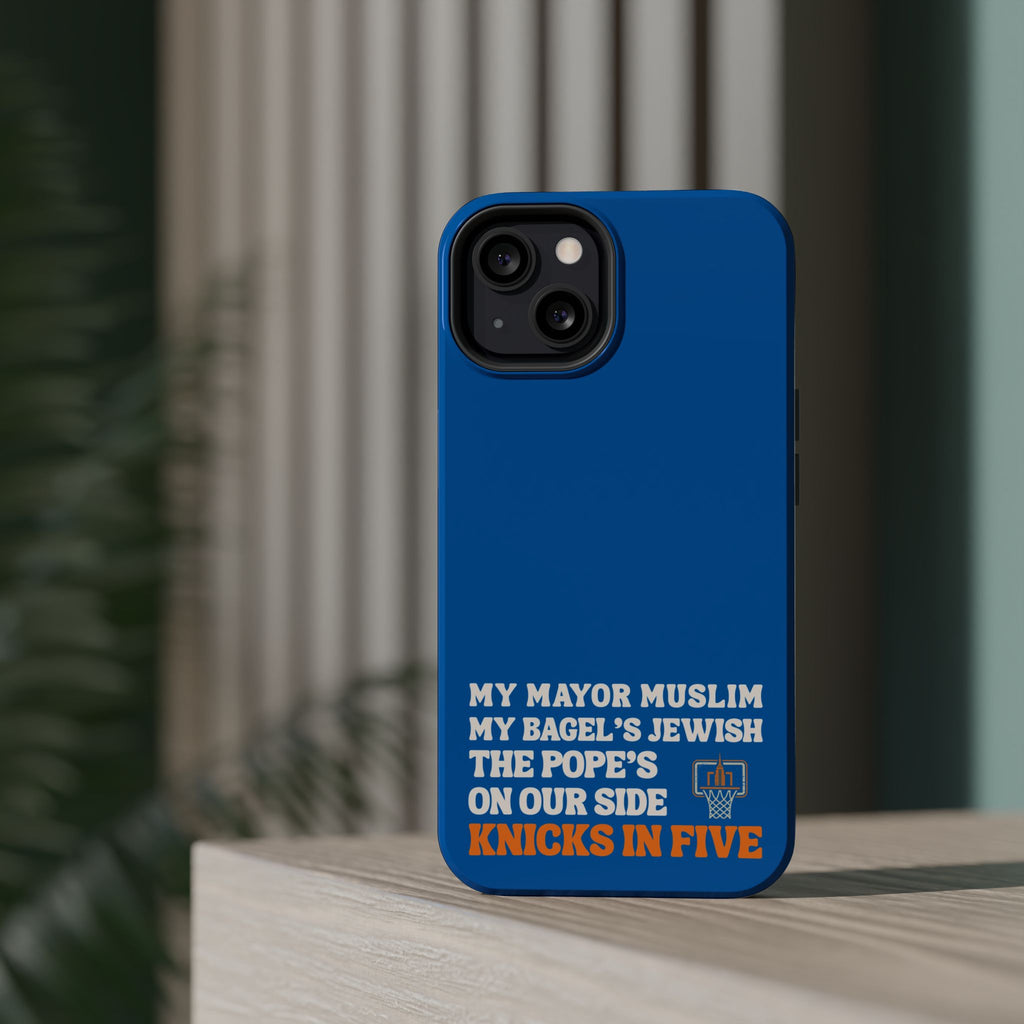 My Mayor Muslim MagSafe iPhone Case | My Bagel's Jewish The Pope's On Our Side Knicks In Five 2026 Phone Case