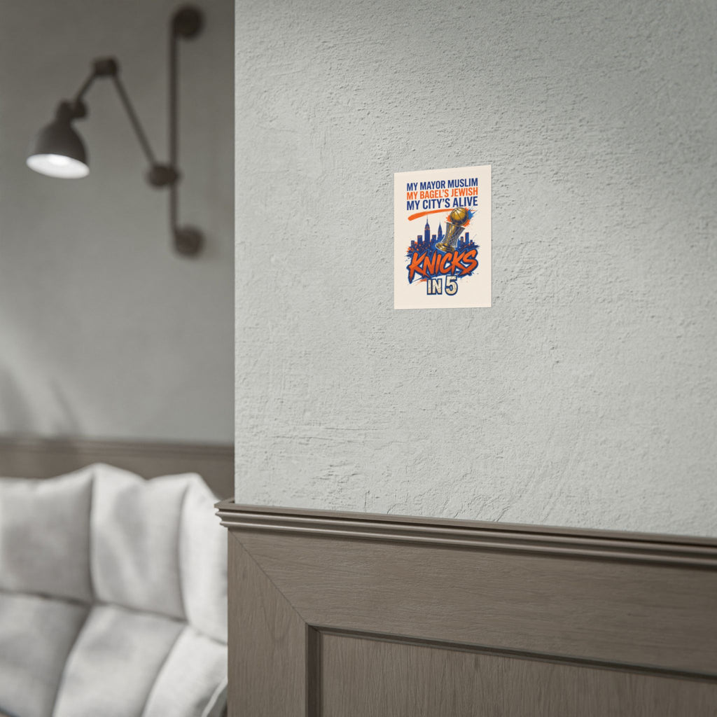Knicks In 5 Champions Poster | My Mayor Muslim My Bagel's Jewish