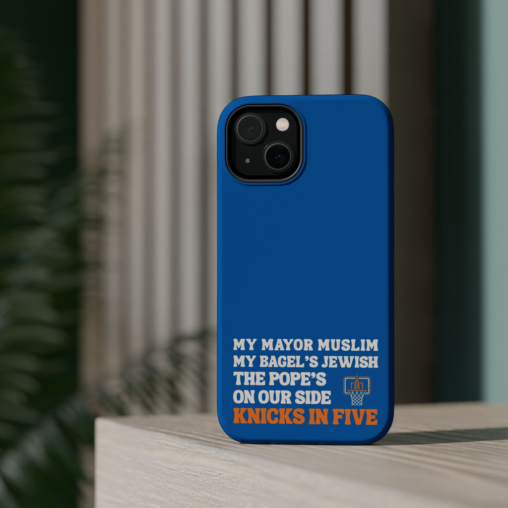 My Mayor Muslim MagSafe iPhone Case | My Bagel's Jewish The Pope's On Our Side Knicks In Five 2026 Phone Case