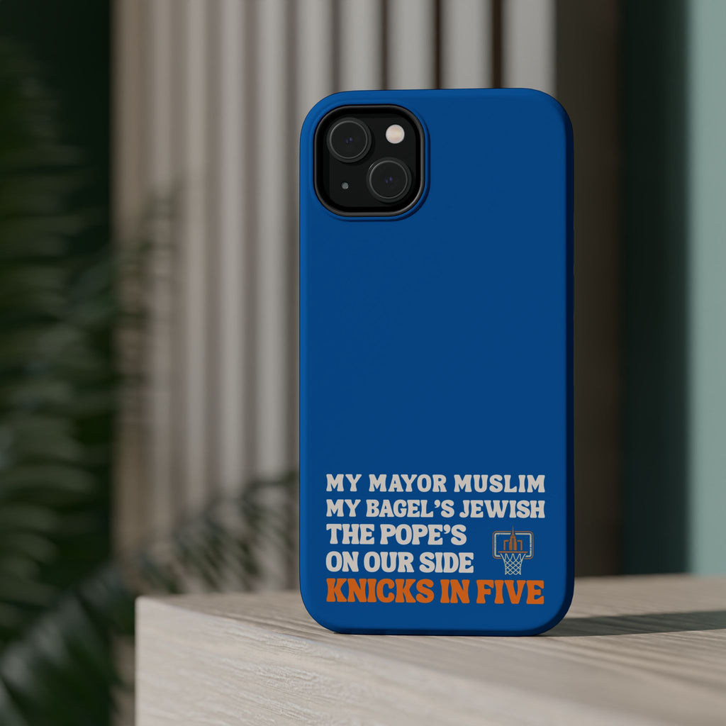 My Mayor Muslim MagSafe iPhone Case | My Bagel's Jewish The Pope's On Our Side Knicks In Five 2026 Phone Case