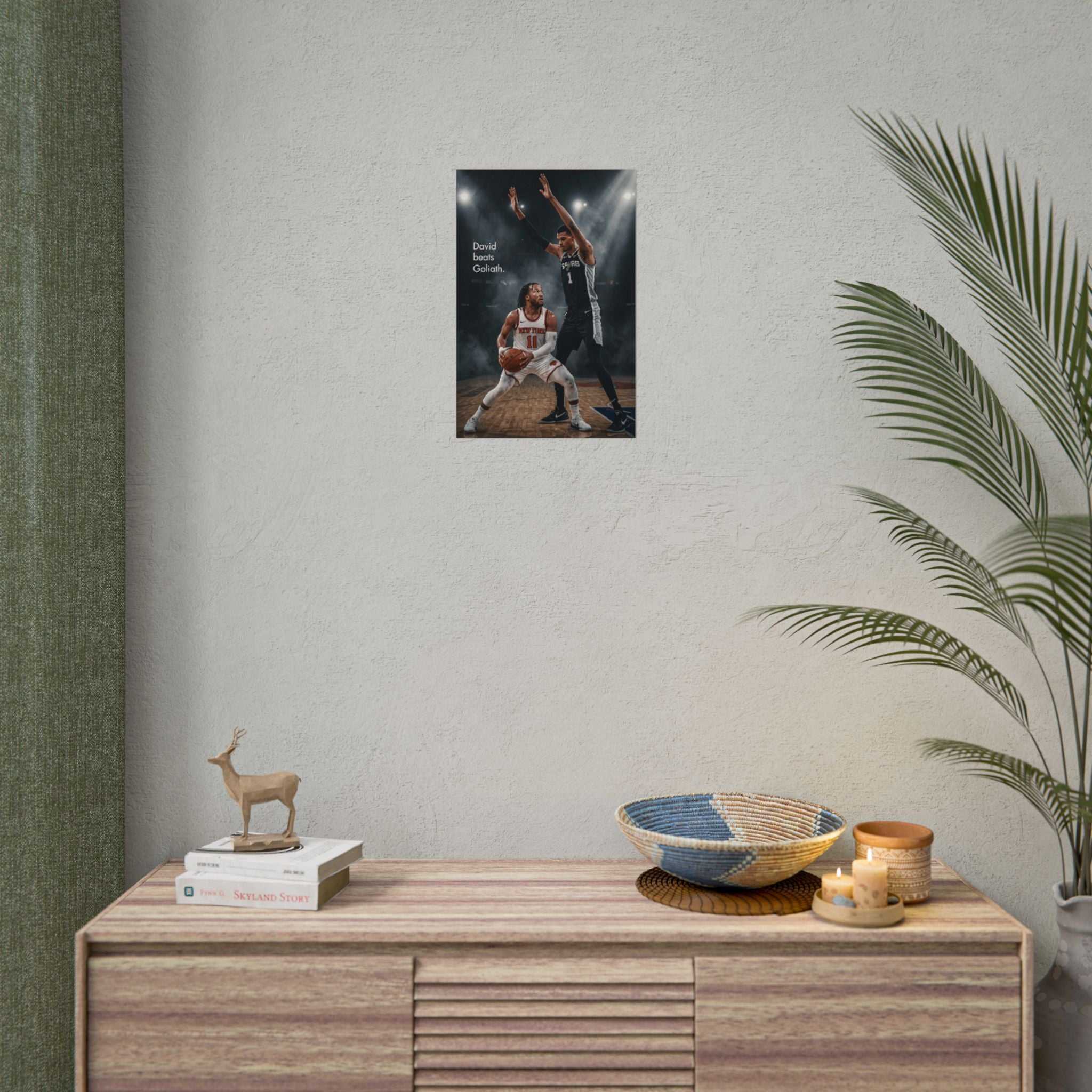 Knicks David Beats Goliath Poster | Jalen Brunson Wall Art