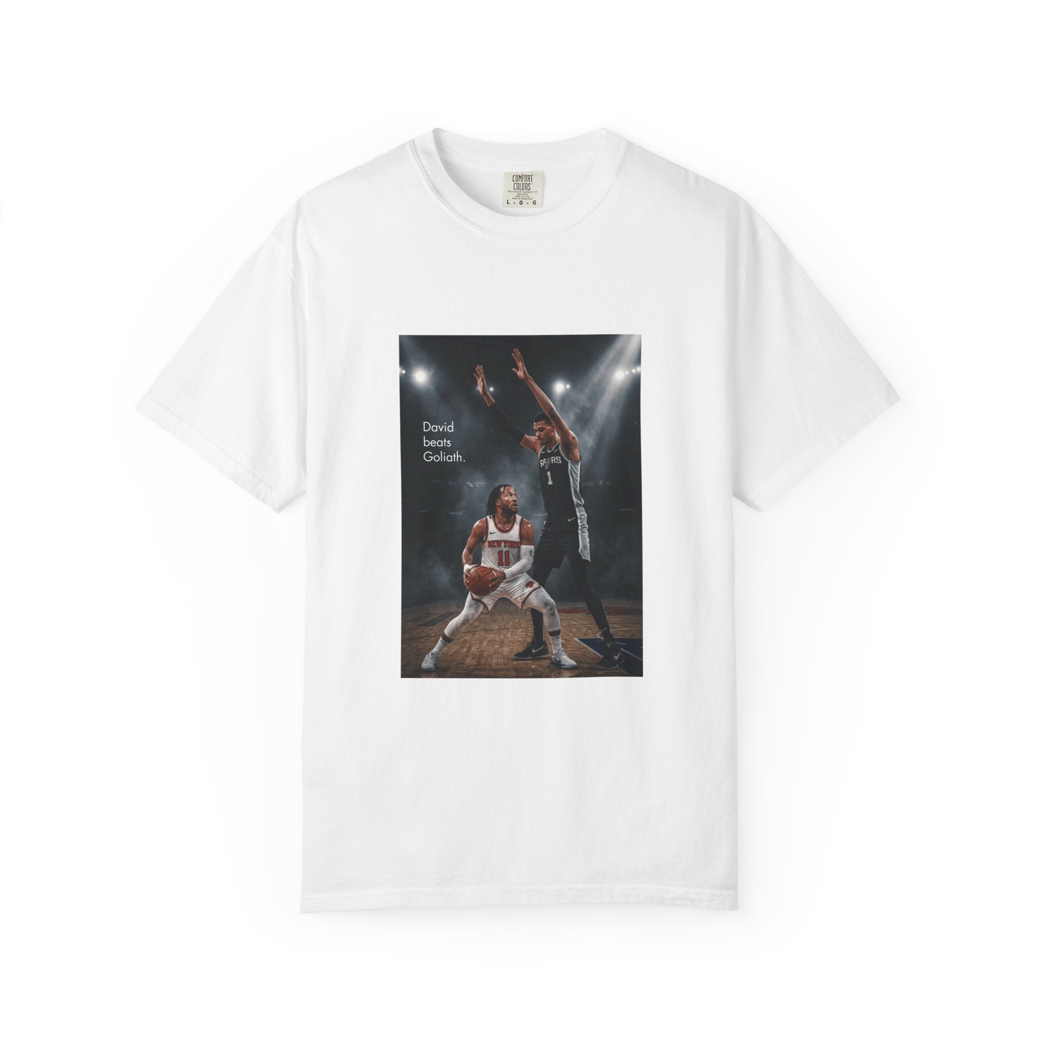 Knicks David Beats Goliath T-Shirt | 2026 NBA Champs Lady Liberty Shirt