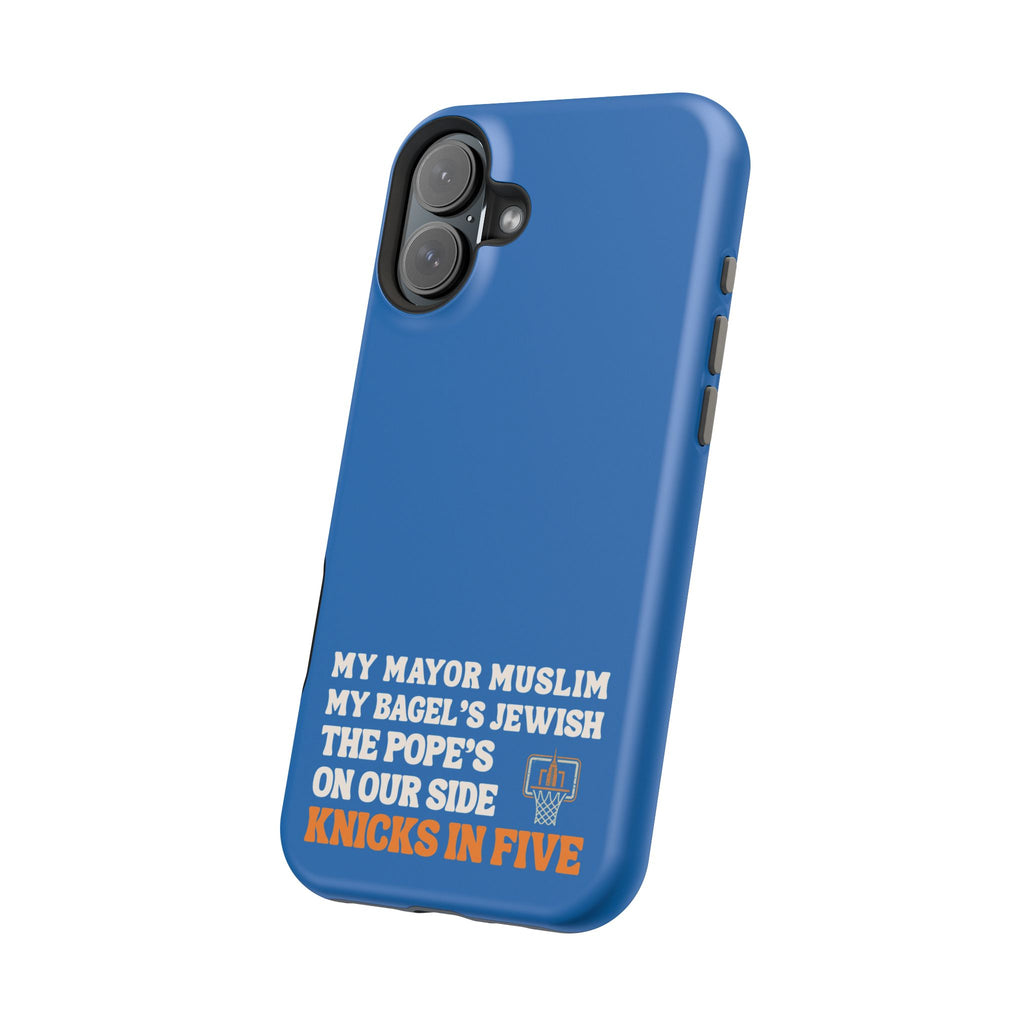 My Mayor Muslim MagSafe iPhone Case | My Bagel's Jewish The Pope's On Our Side Knicks In Five 2026 Phone Case