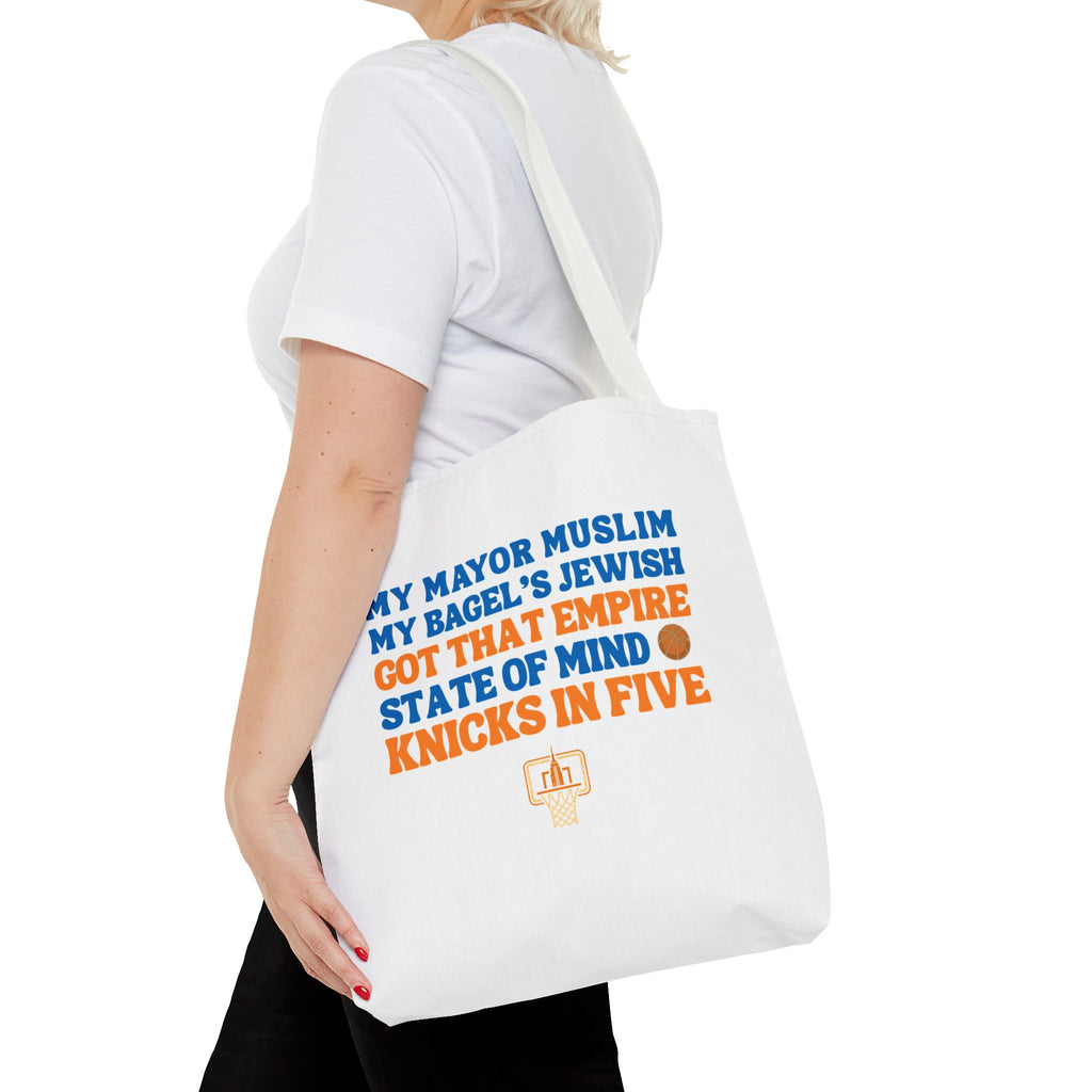 My Mayor Muslim Knicks In Five Tote Bag | NY Knicks Championship 2026 Fan-Art | Basketball Gift
