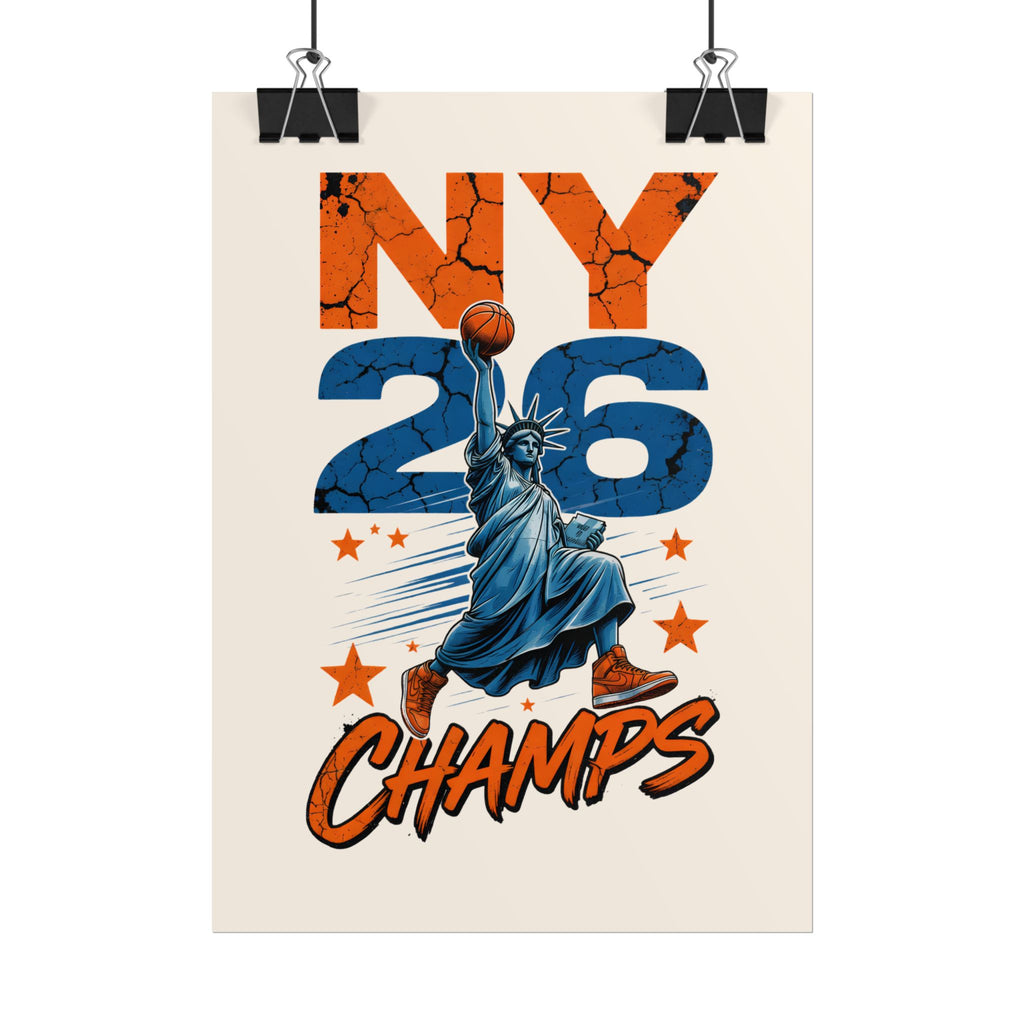 Knicks Lady Liberty 2026 Champions Poster