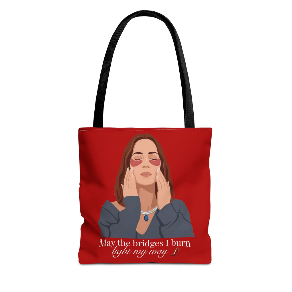 "May the Bridges I Burn Light My Way" Tote - Red | Devil Wears Prada Inspired