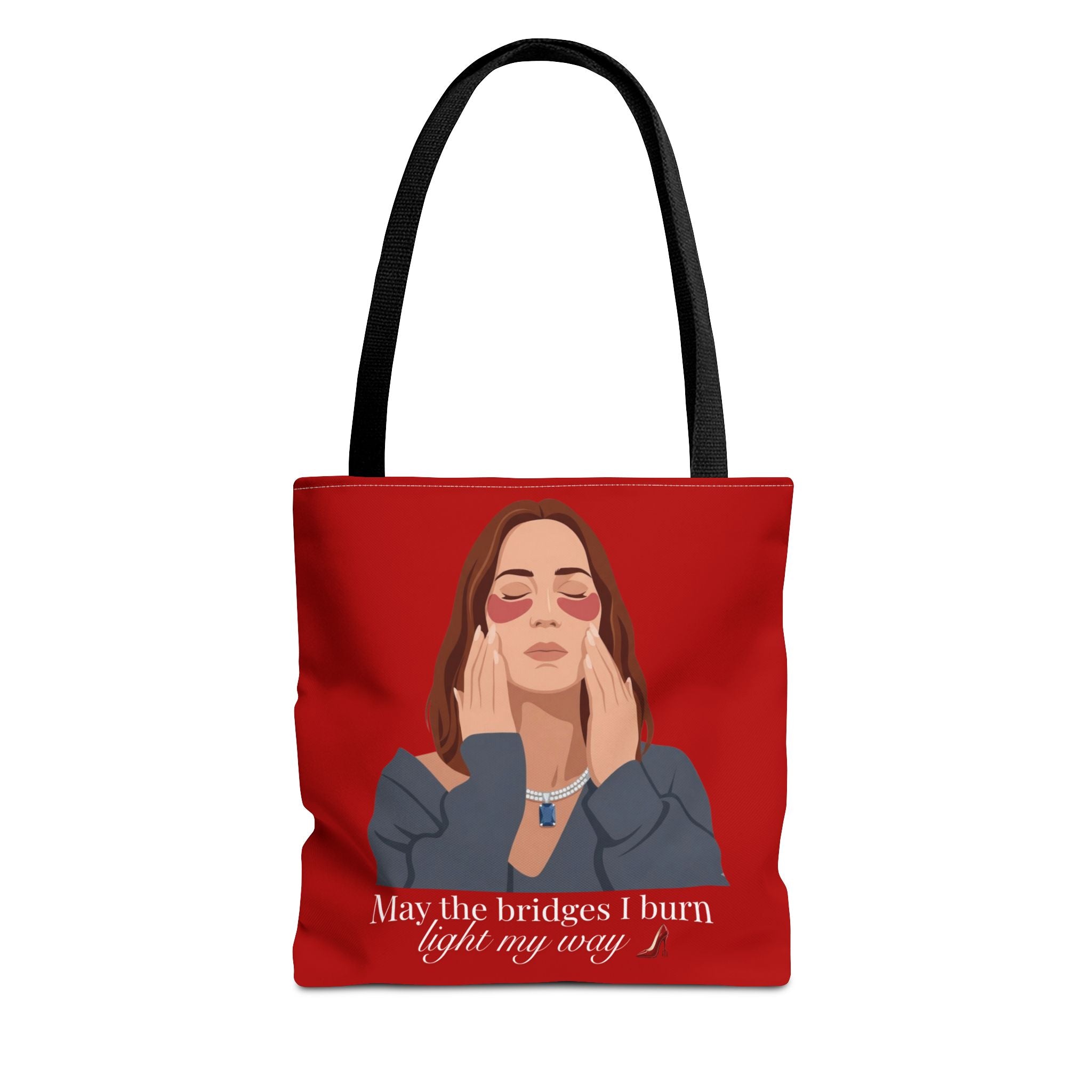 "May the Bridges I Burn Light My Way" Tote - Red | Devil Wears Prada Inspired