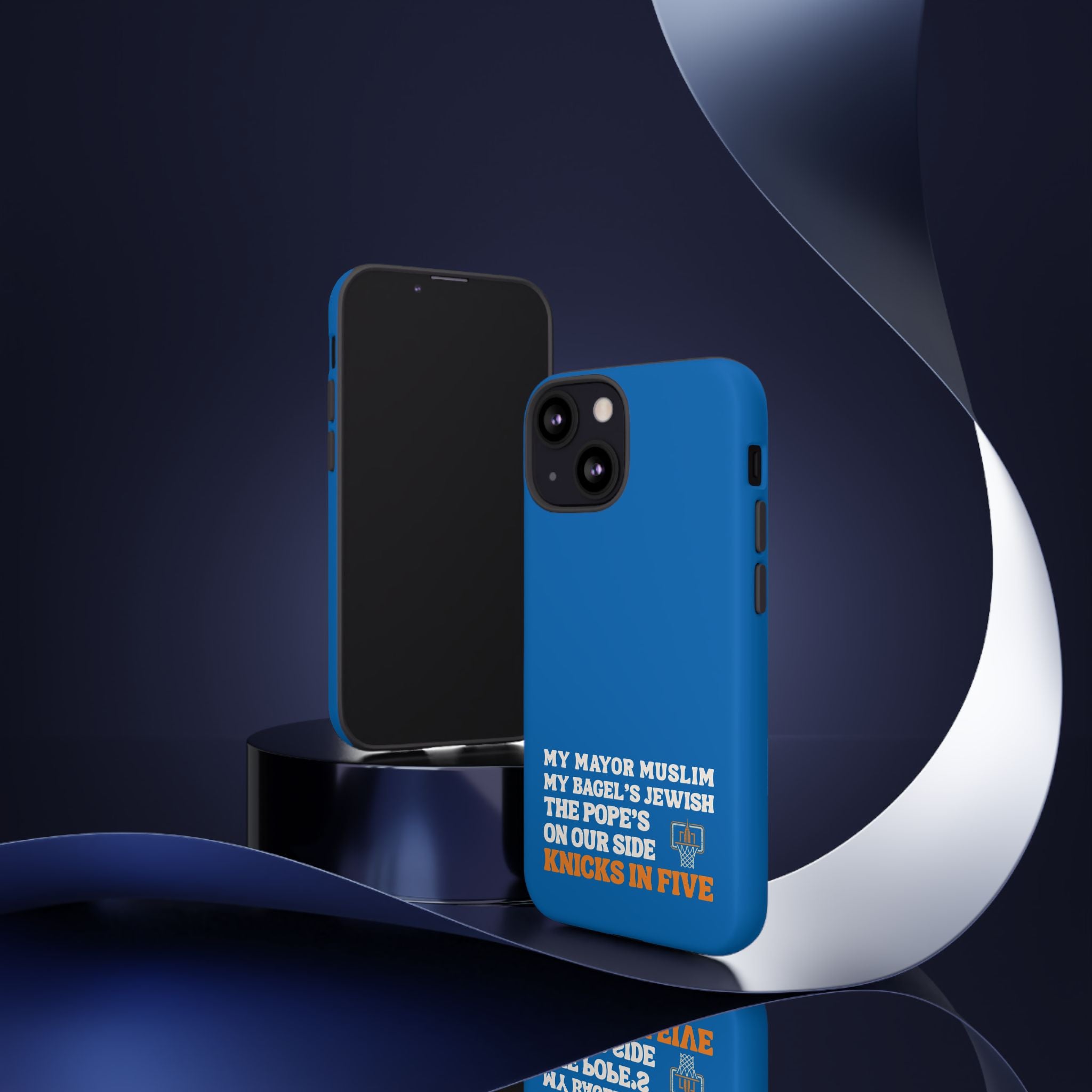 My Mayor Muslim Knicks In Five iPhone Case | My Bagel's Jewish The Pope's On Our Side NY Knicks 2026 Championship Funny Phone Cover