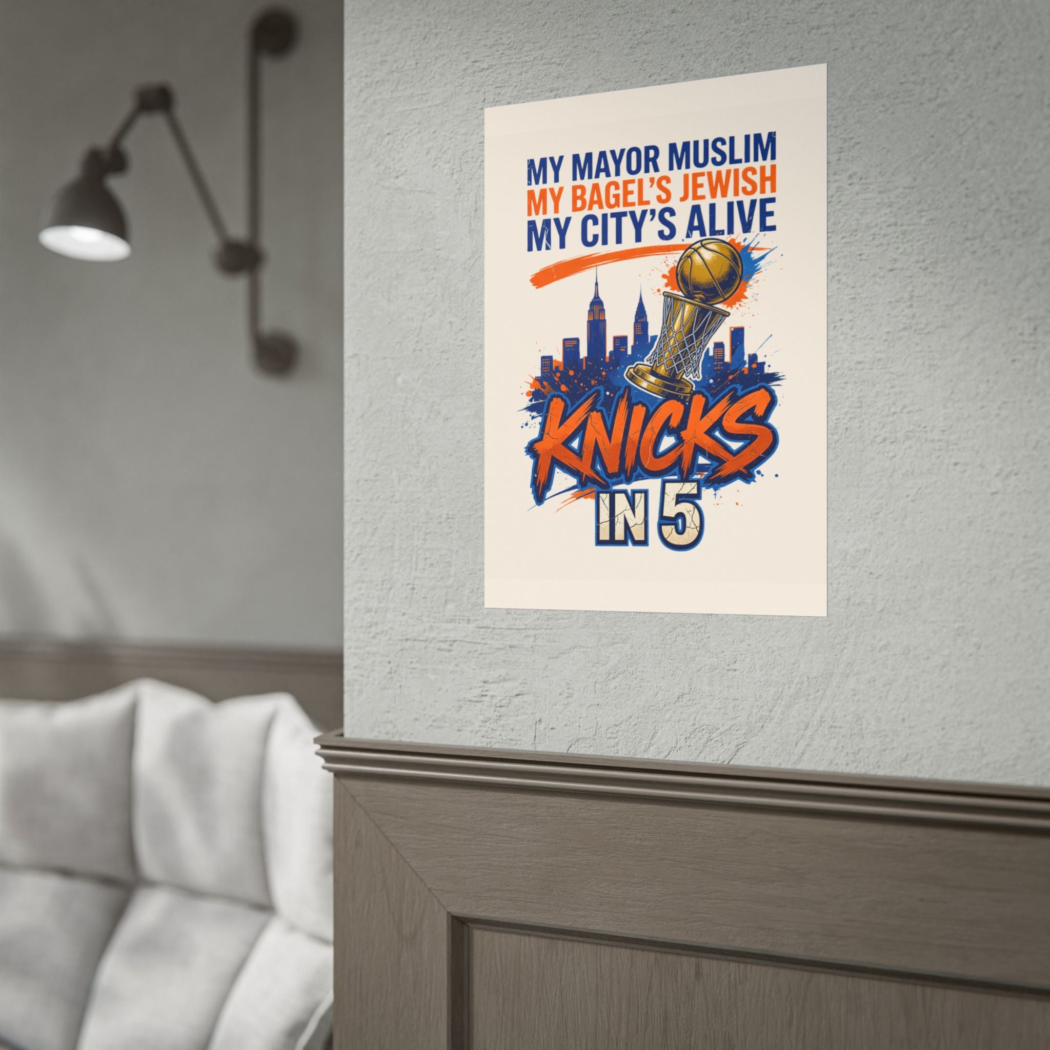 Knicks In 5 Champions Poster | My Mayor Muslim My Bagel's Jewish
