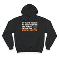 My Mayor Muslim Knicks In Five Champion Hoodie  | My Bagel's Jewish The Pope's On Our Side NY Knicks 2026 Funny Fan Pullover