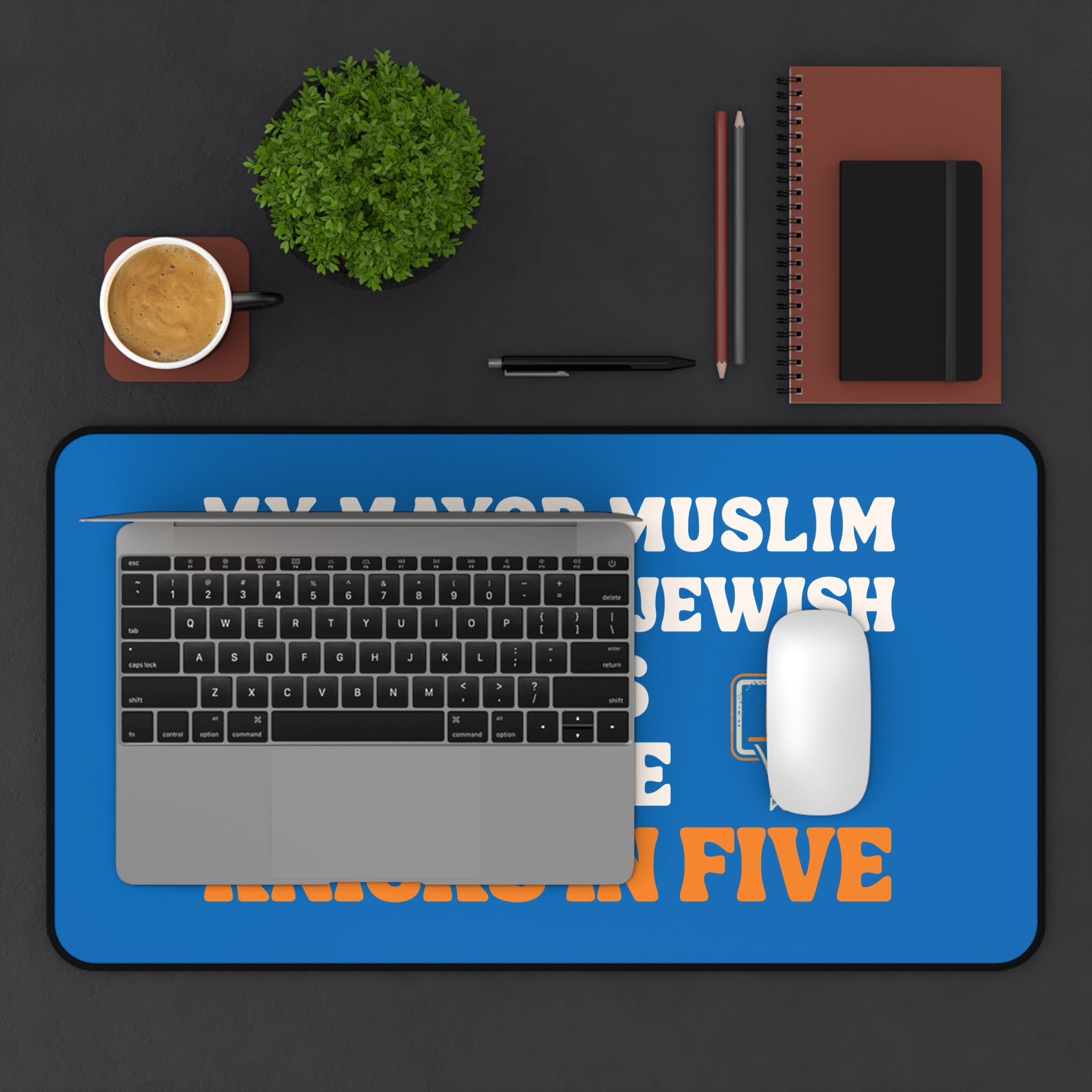 My Mayor Muslim My Bagel's Jewish The Pope's On Our Side Knicks In Five Desk Mat NY Knicks 2026 Mouse Pad Funny Office Gift