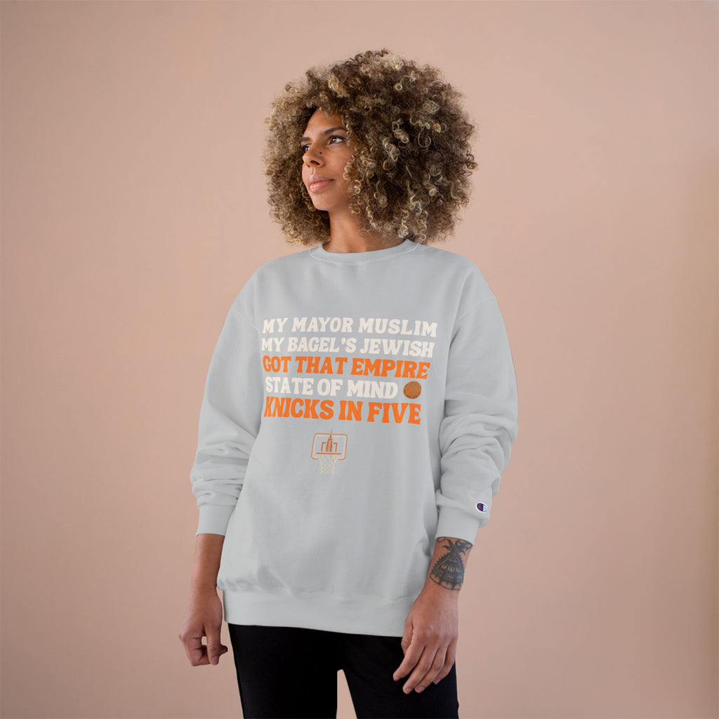 My Mayor Muslim Knicks In Five Champion Sweatshirt | NY Knicks Championship Fan Crewneck | Empire State of Mind Basketball Sweater Gift