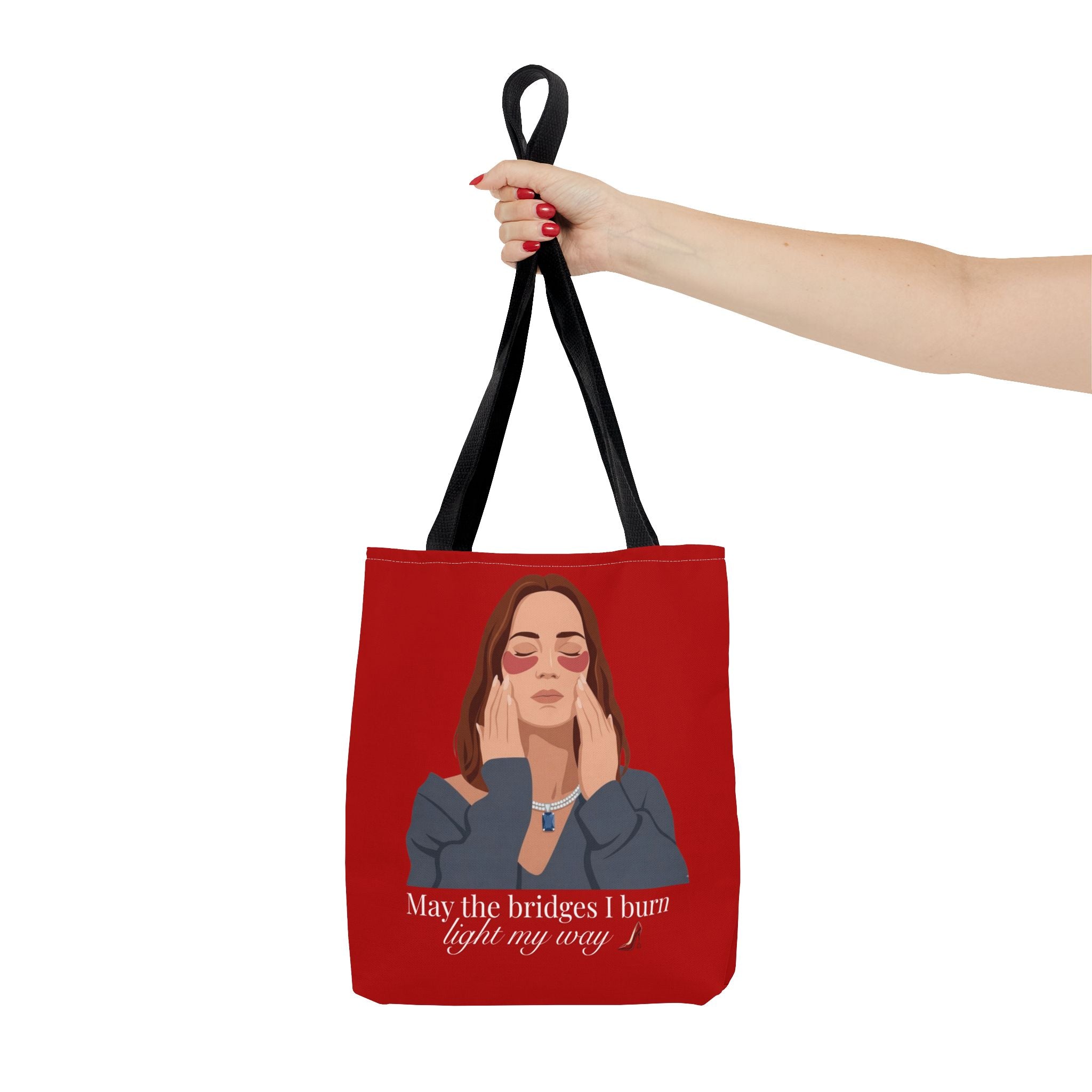 "May the Bridges I Burn Light My Way" Tote - Red | Devil Wears Prada Inspired