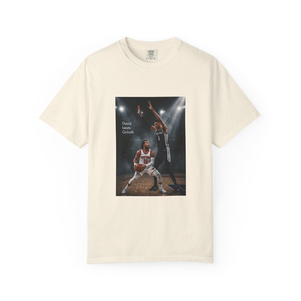 Knicks David Beats Goliath T-Shirt | 2026 NBA Champs Lady Liberty Shirt