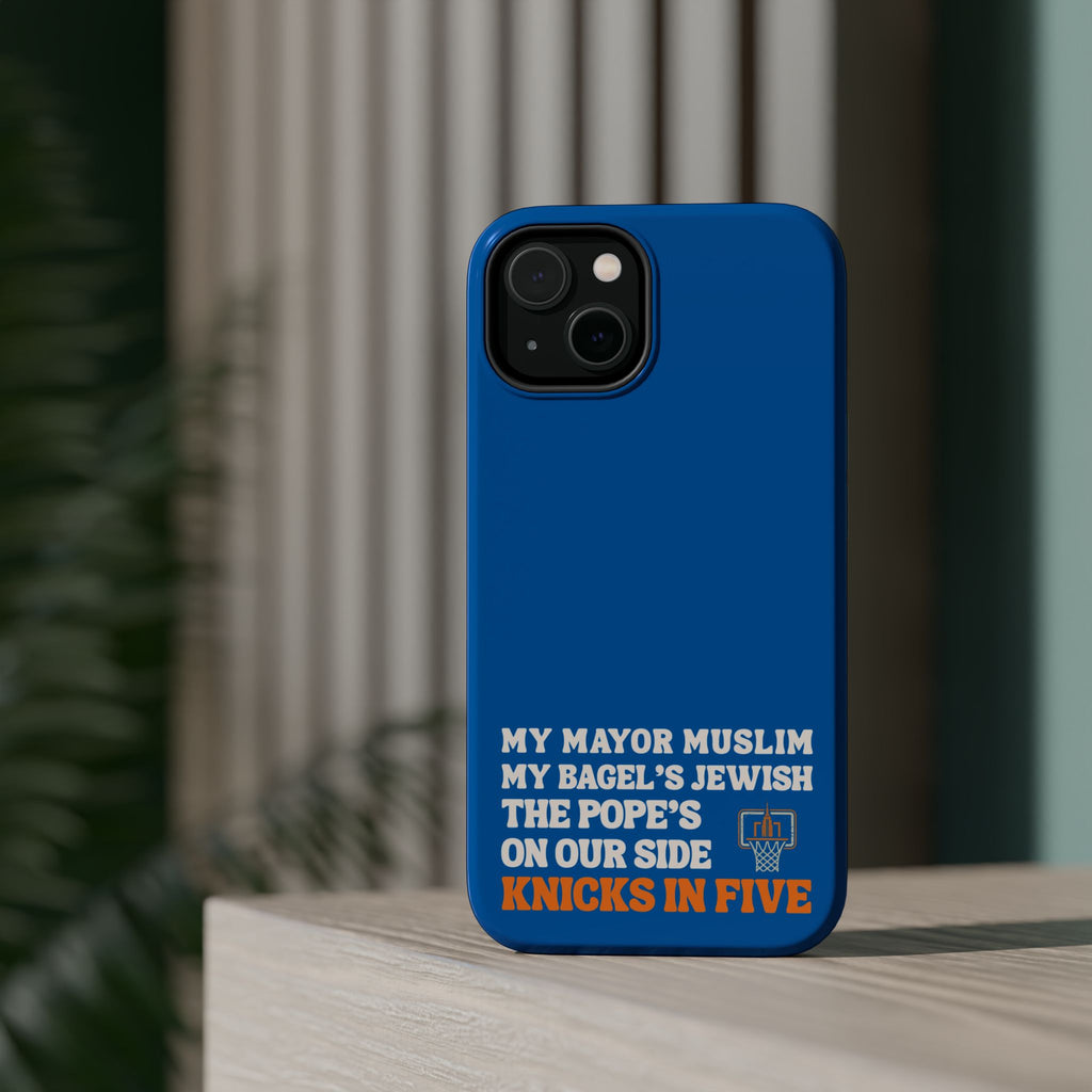 My Mayor Muslim MagSafe iPhone Case | My Bagel's Jewish The Pope's On Our Side Knicks In Five 2026 Phone Case